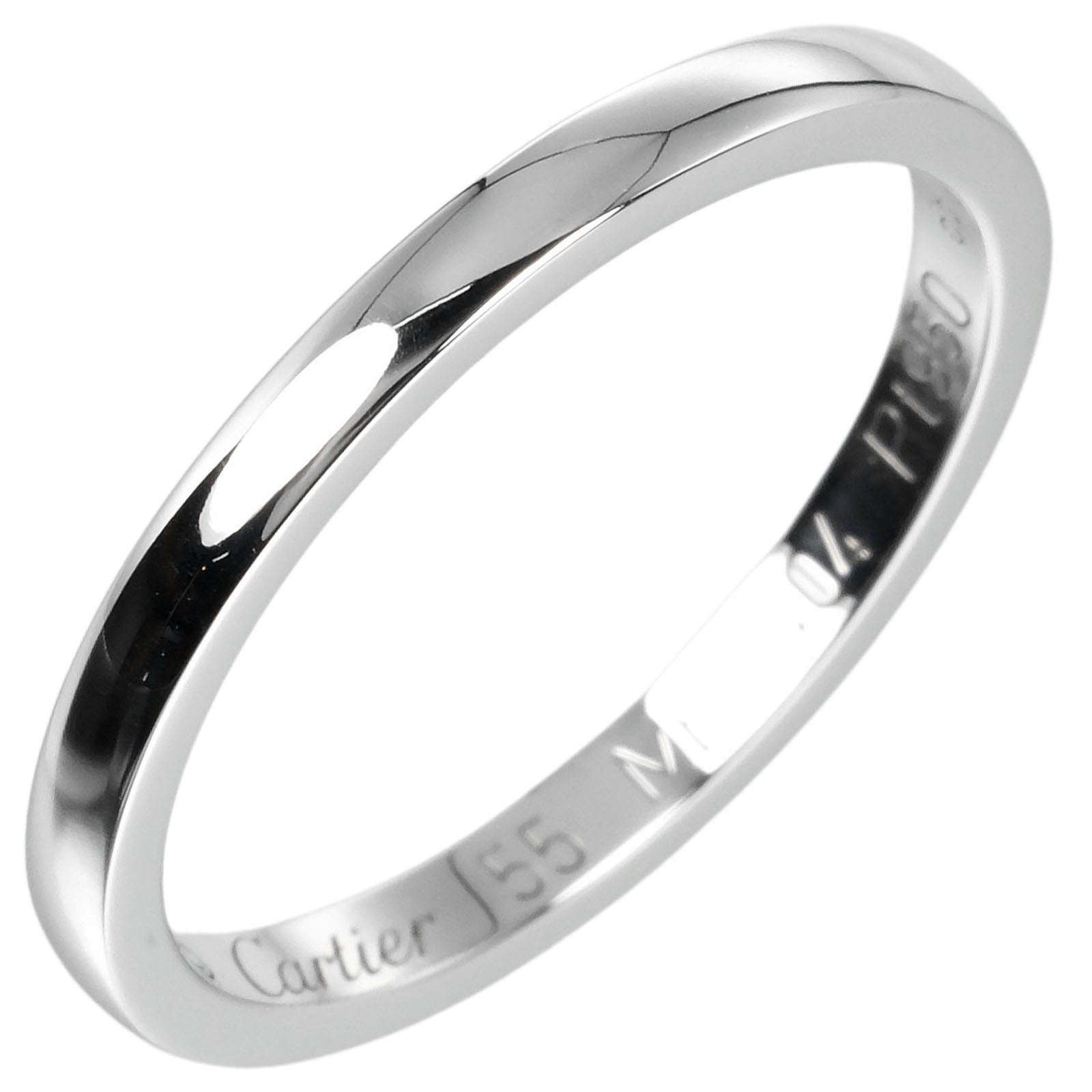 Cartier Ballerina Flat Ring Pt950 Platinum