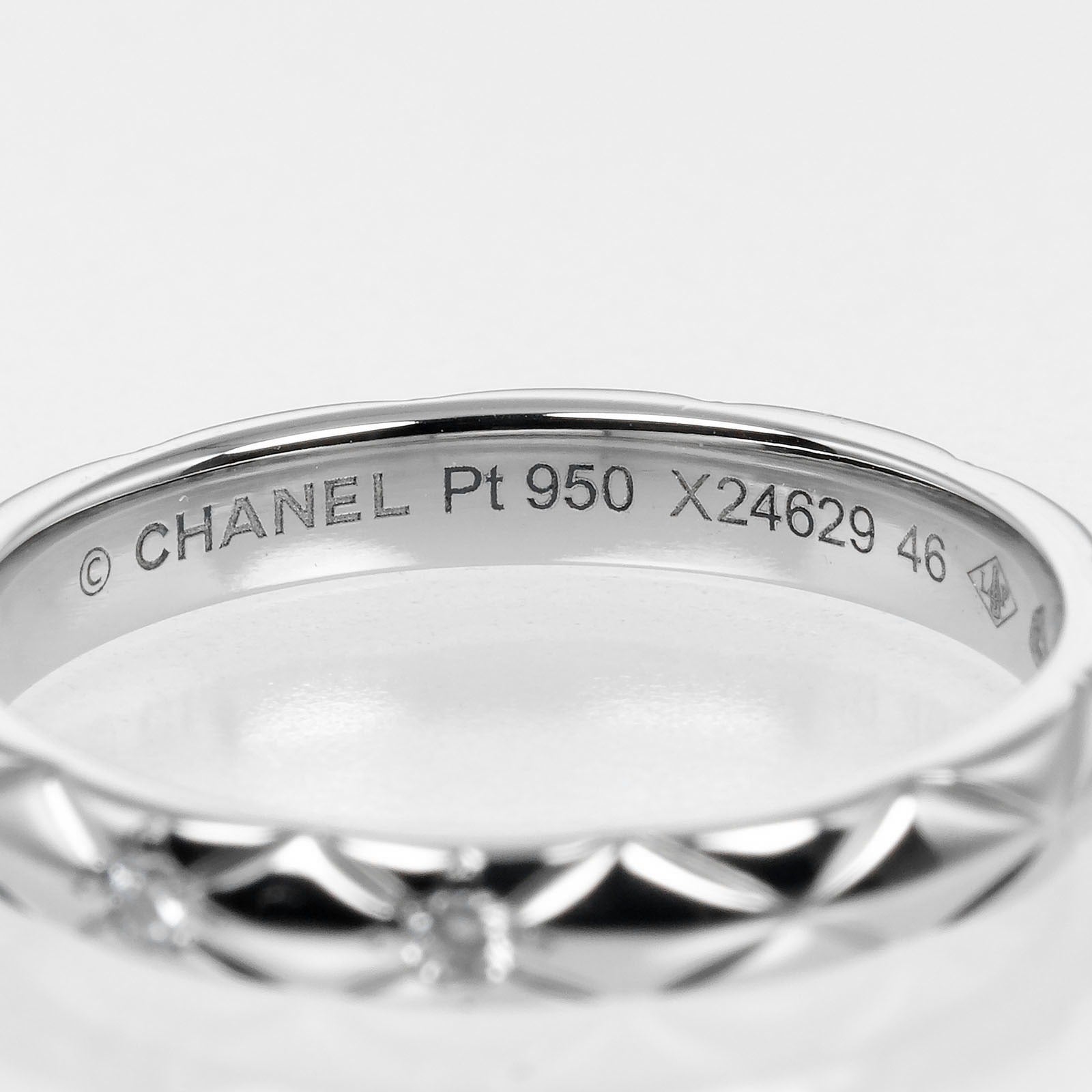 Chanel Coco Crush Ring Pt950 Platinum 3P Diamond