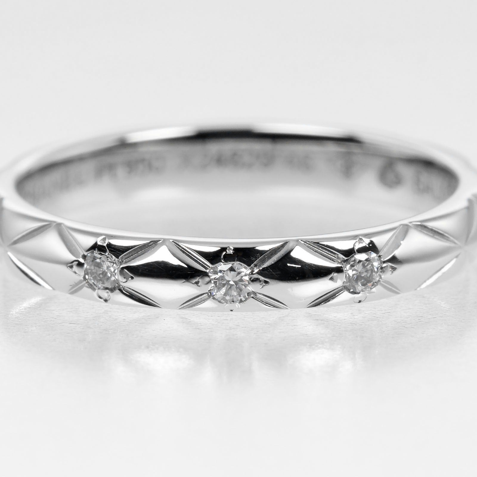 Chanel Coco Crush Ring Pt950 Platinum 3P Diamond