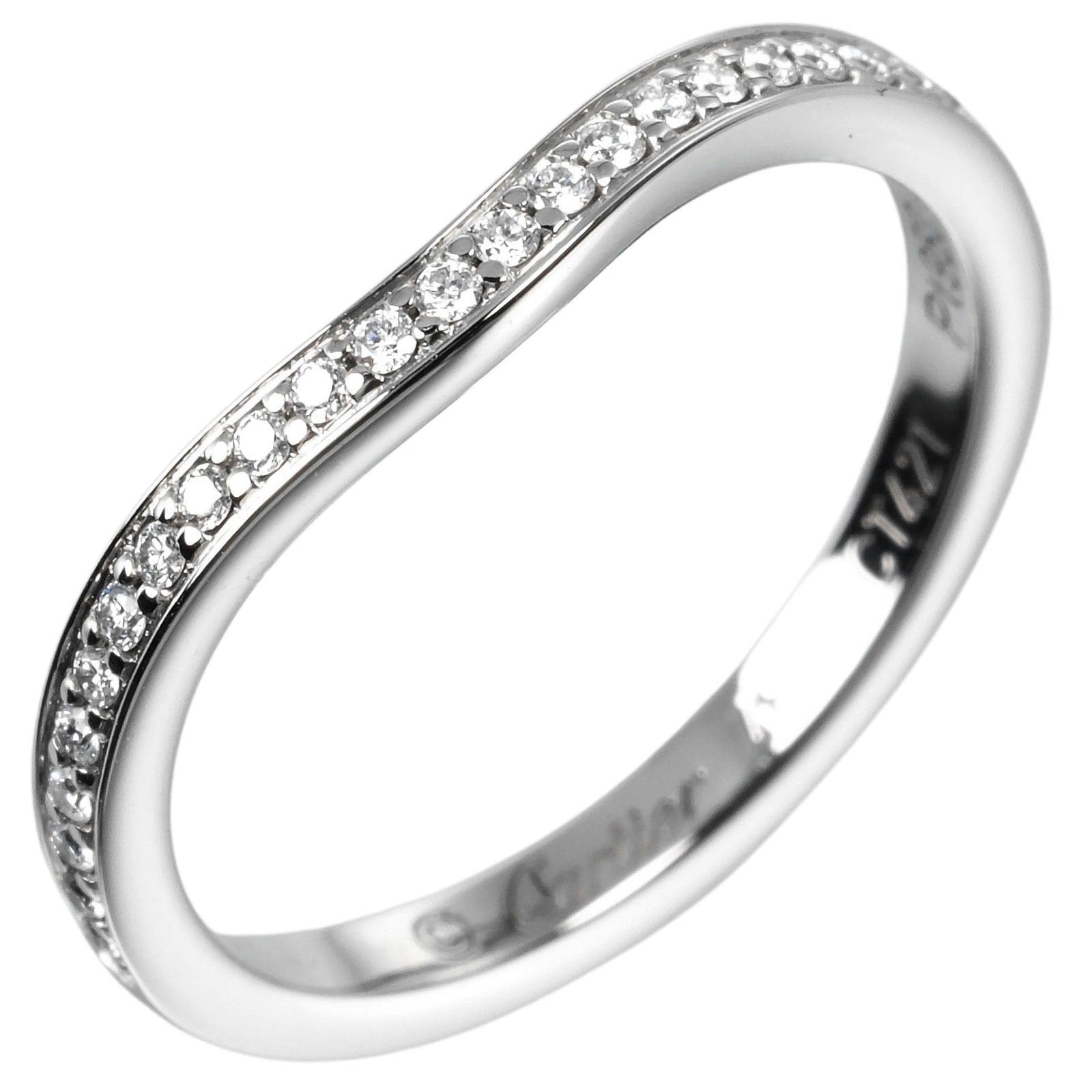 Cartier Ballerina Curve Ring Pt950 Platinum Diamond