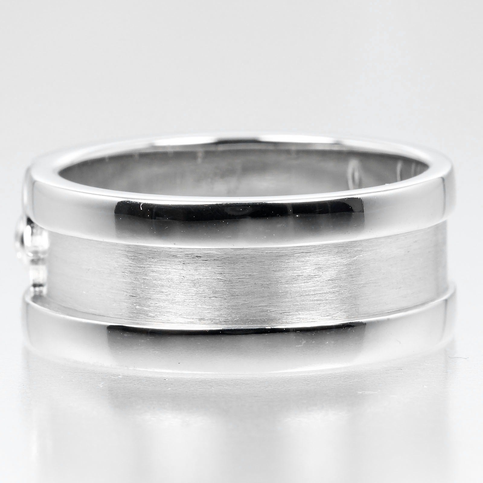 Cartier 2C Ring K18 White Gold 1P Diamond