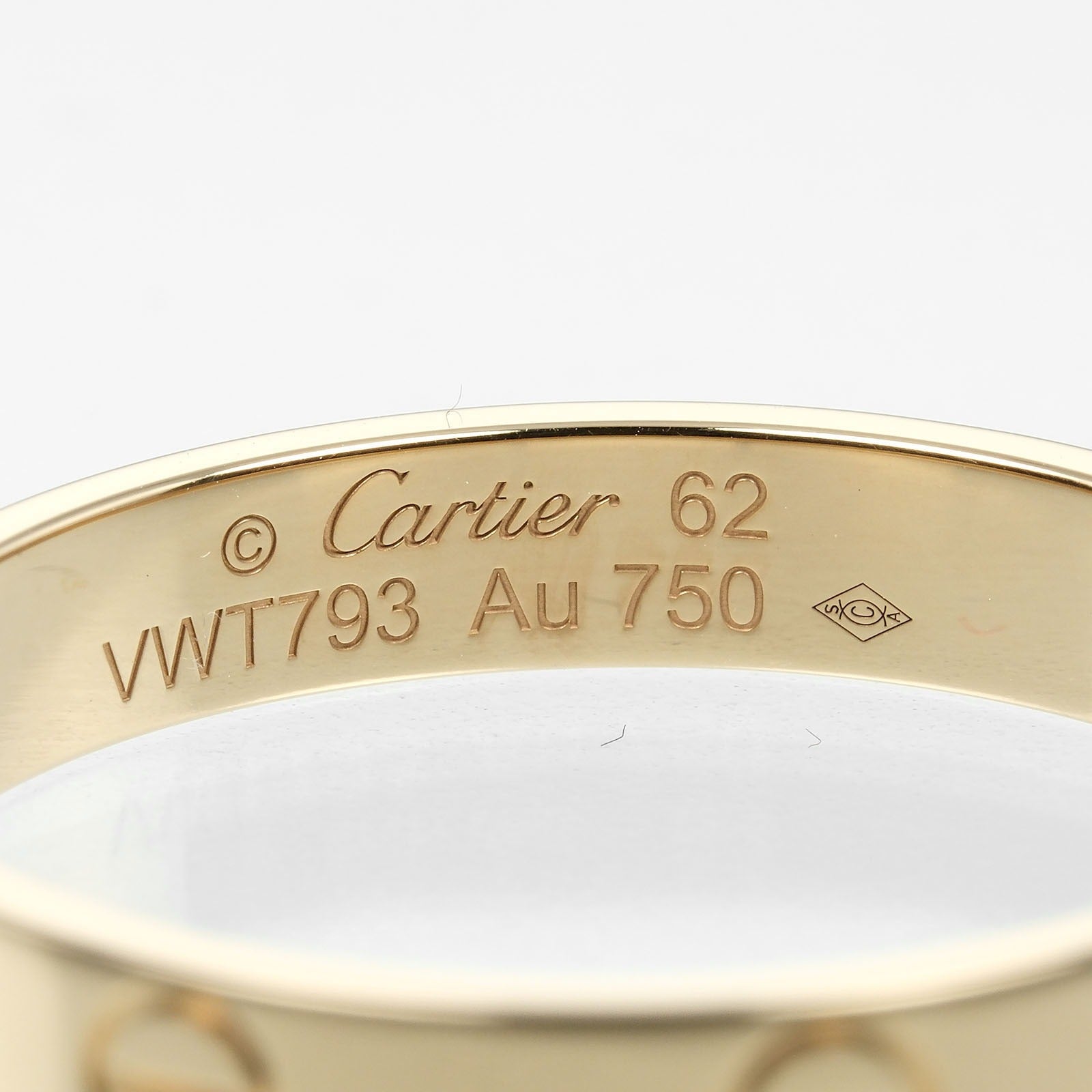 Cartier Mini Love Wedding Ring K18 Yellow Gold