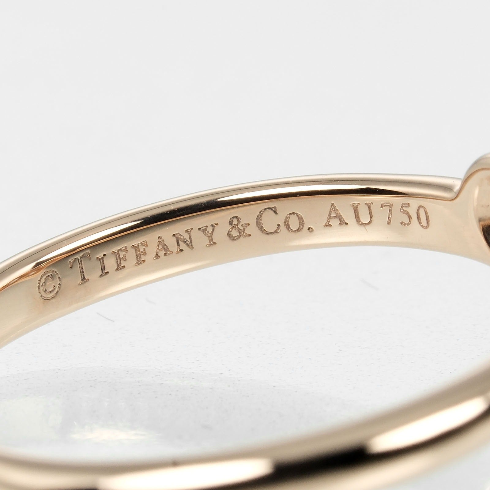 Tiffany & Co Sentimental Heart Ring K18PG 3P Diamond