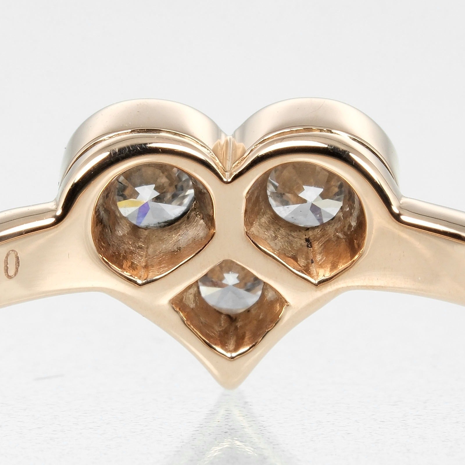 Tiffany & Co Sentimental Heart Ring K18PG 3P Diamond