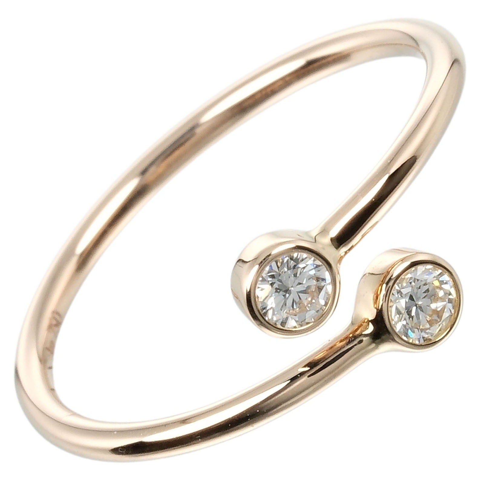 Tiffany & Co K18 Pink Gold Diamond Ring