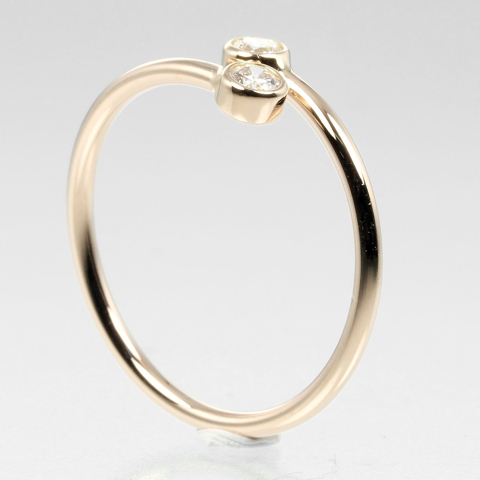 Tiffany & Co K18 Pink Gold Diamond Ring