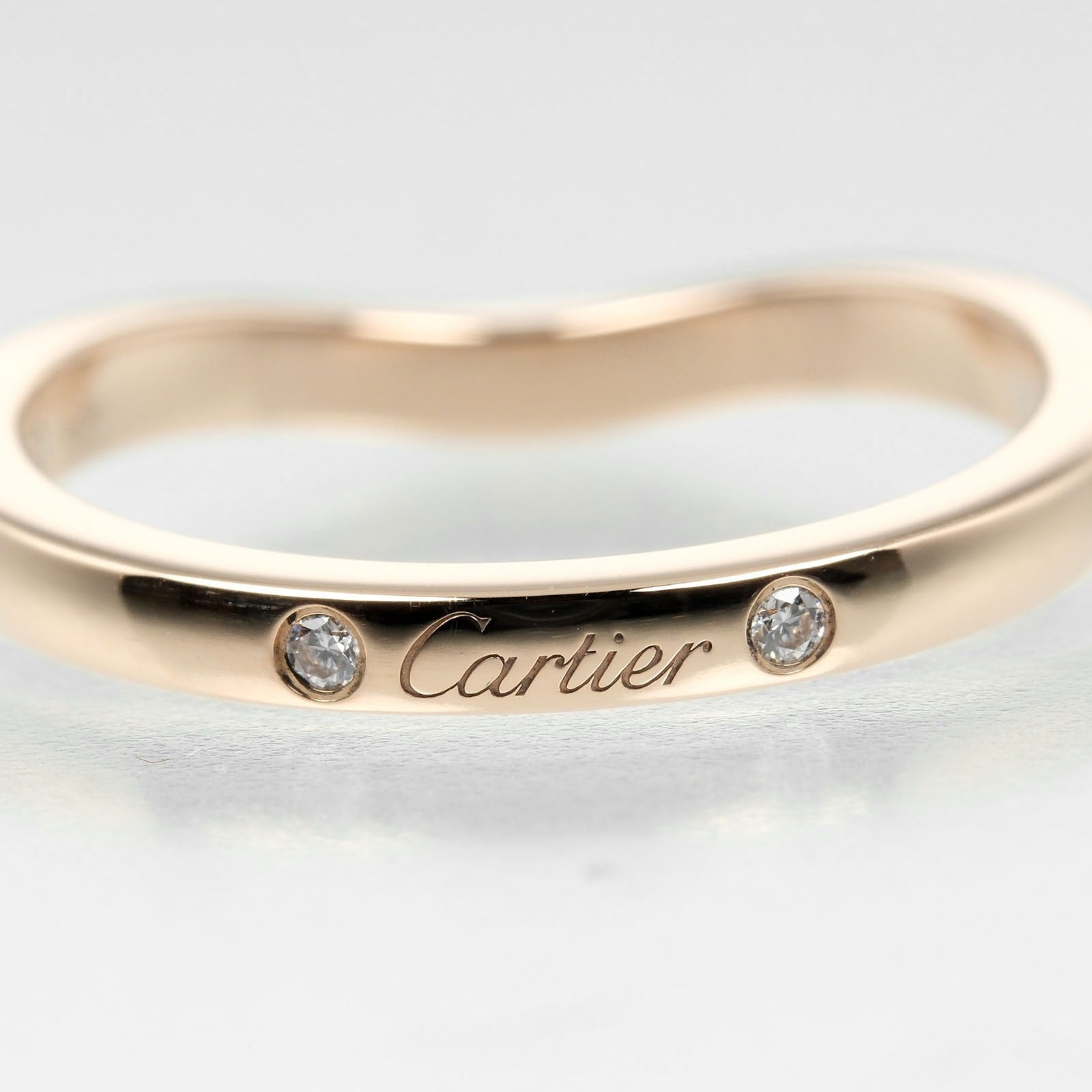 Cartier Ballerina Curve Ring K18PG 3P Diamond