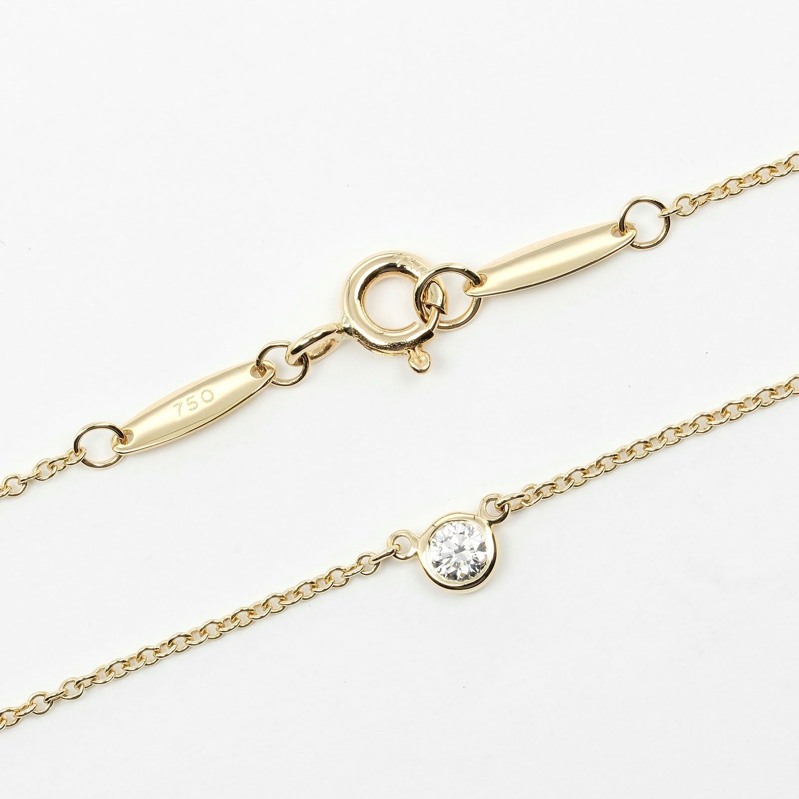 Tiffany & Co K18 Yellow Gold Diamond Necklace