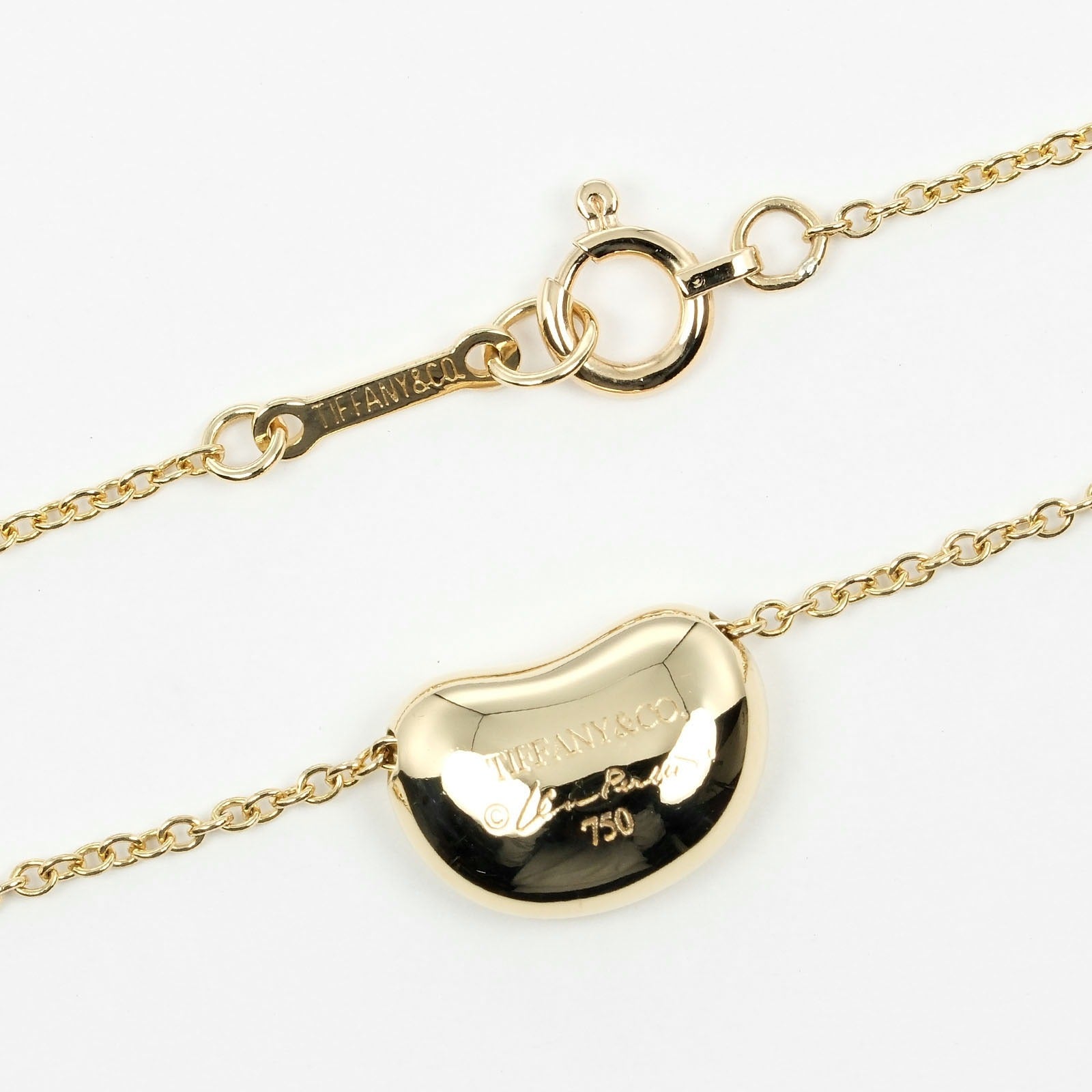 Tiffany & Co Bean Necklace K18 Yellow Gold