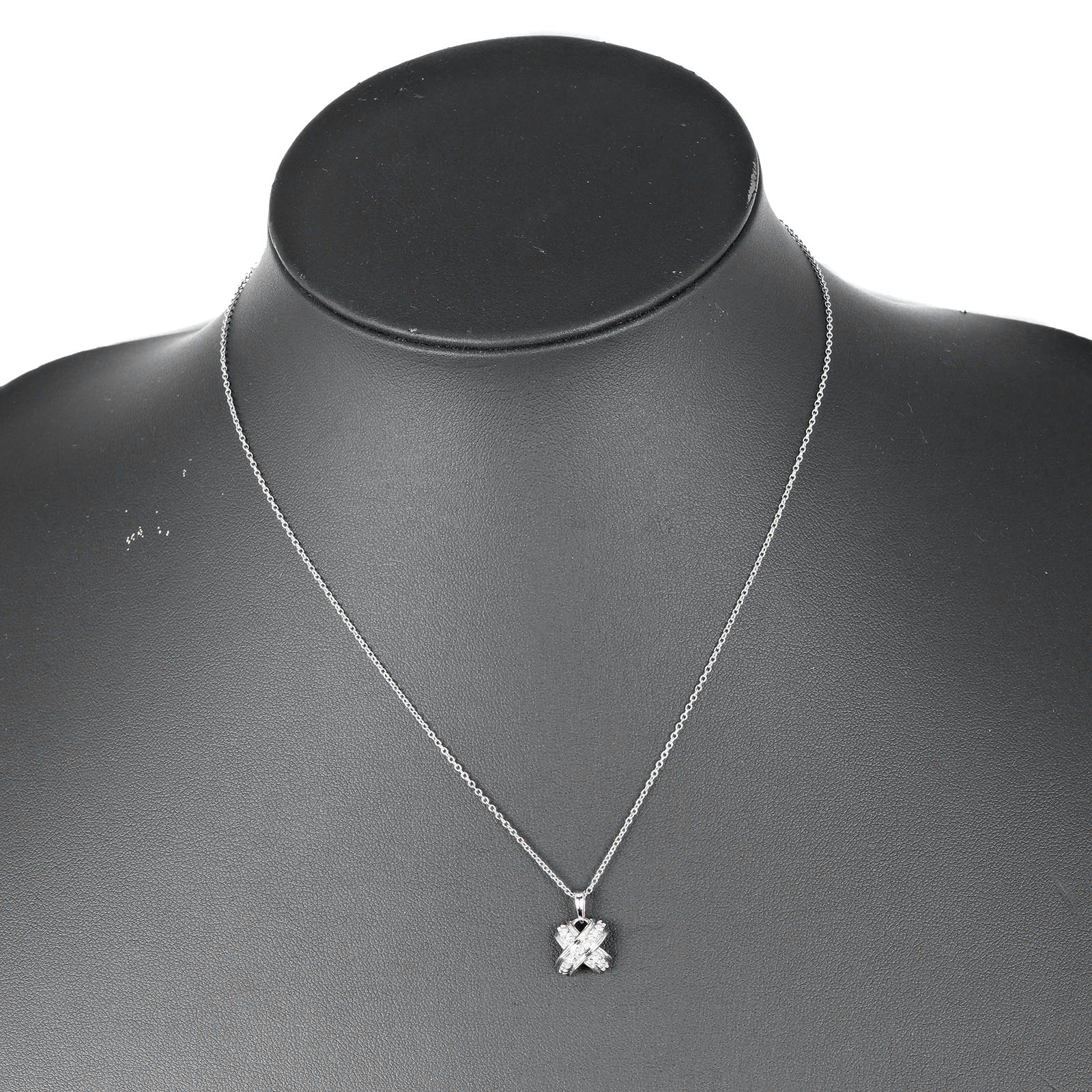 Tiffany & Co K18 White Gold Diamond Necklace