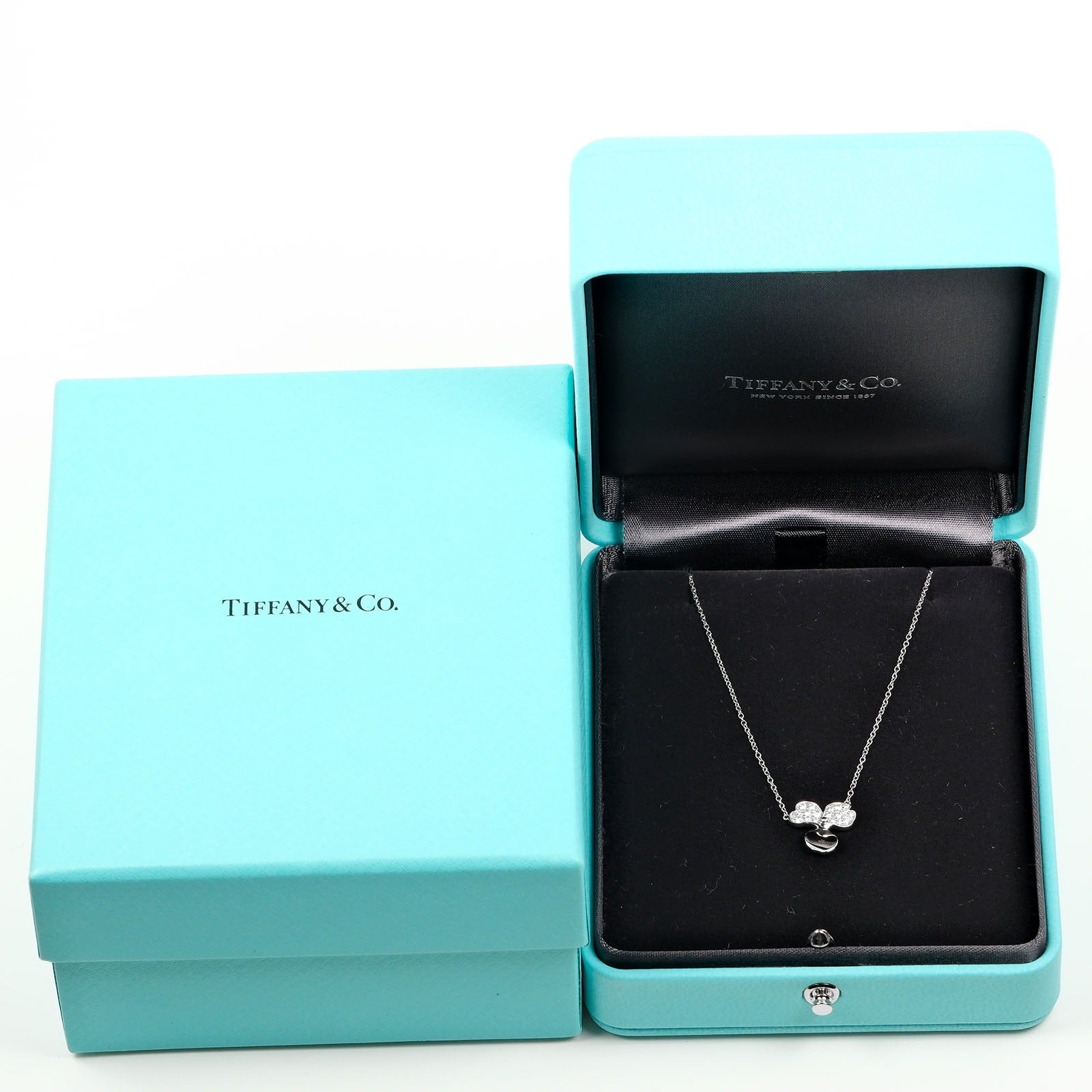 Tiffany & Co Paper Flower Necklace Platinum Diamond