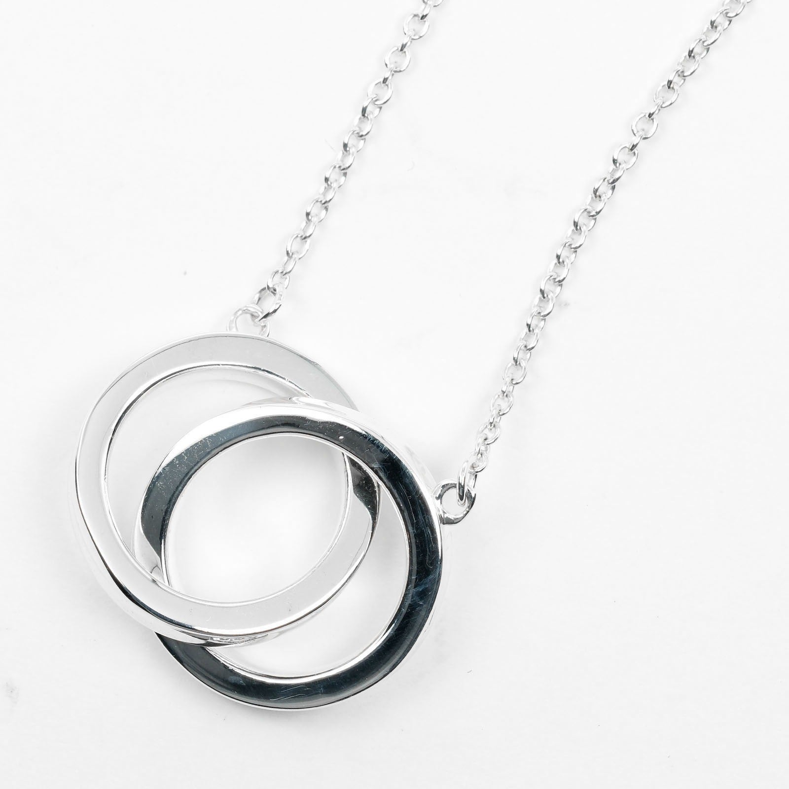 Tiffany & Co Silver 1837 Interlocking Circle Necklace