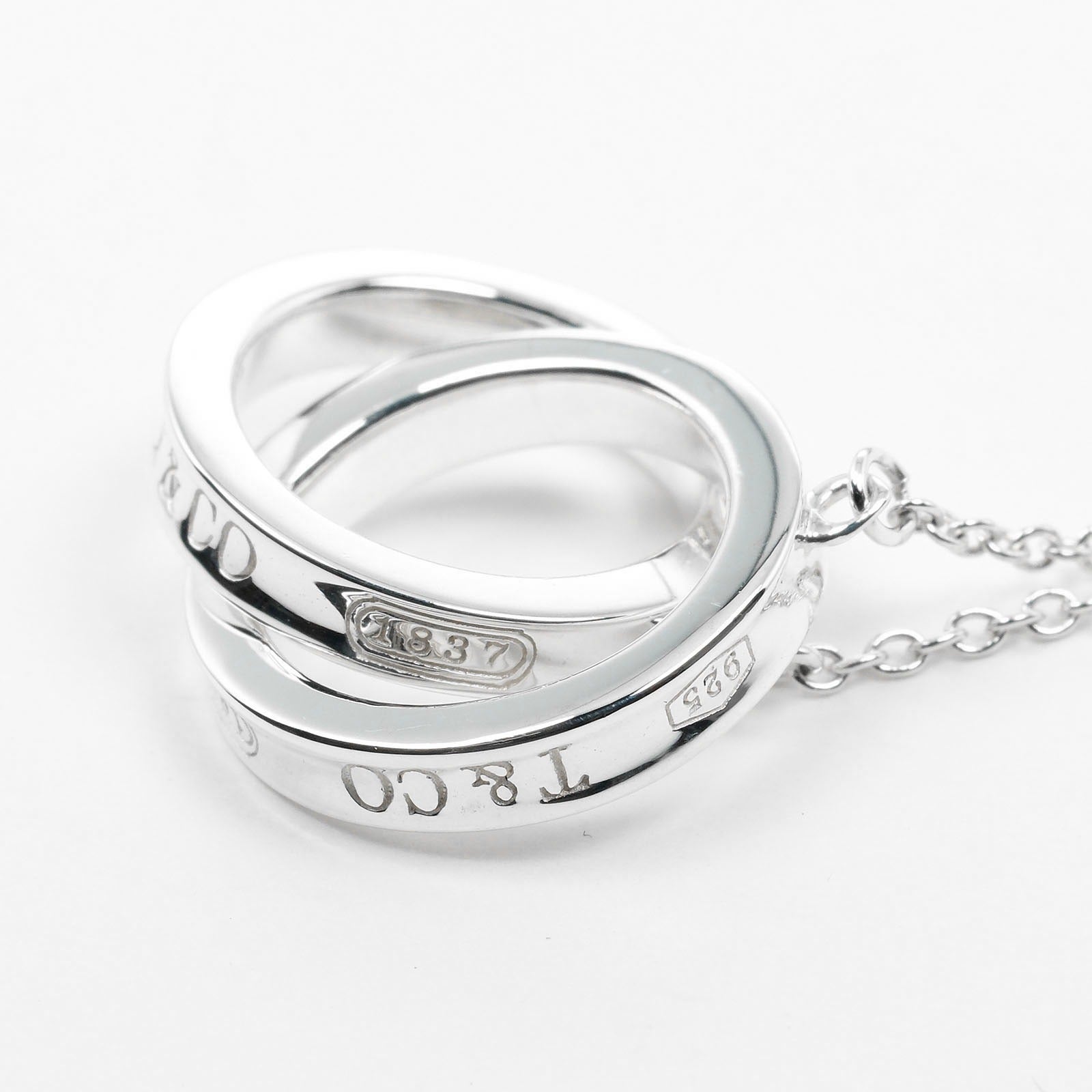 Tiffany & Co Silver 1837 Interlocking Circle Necklace