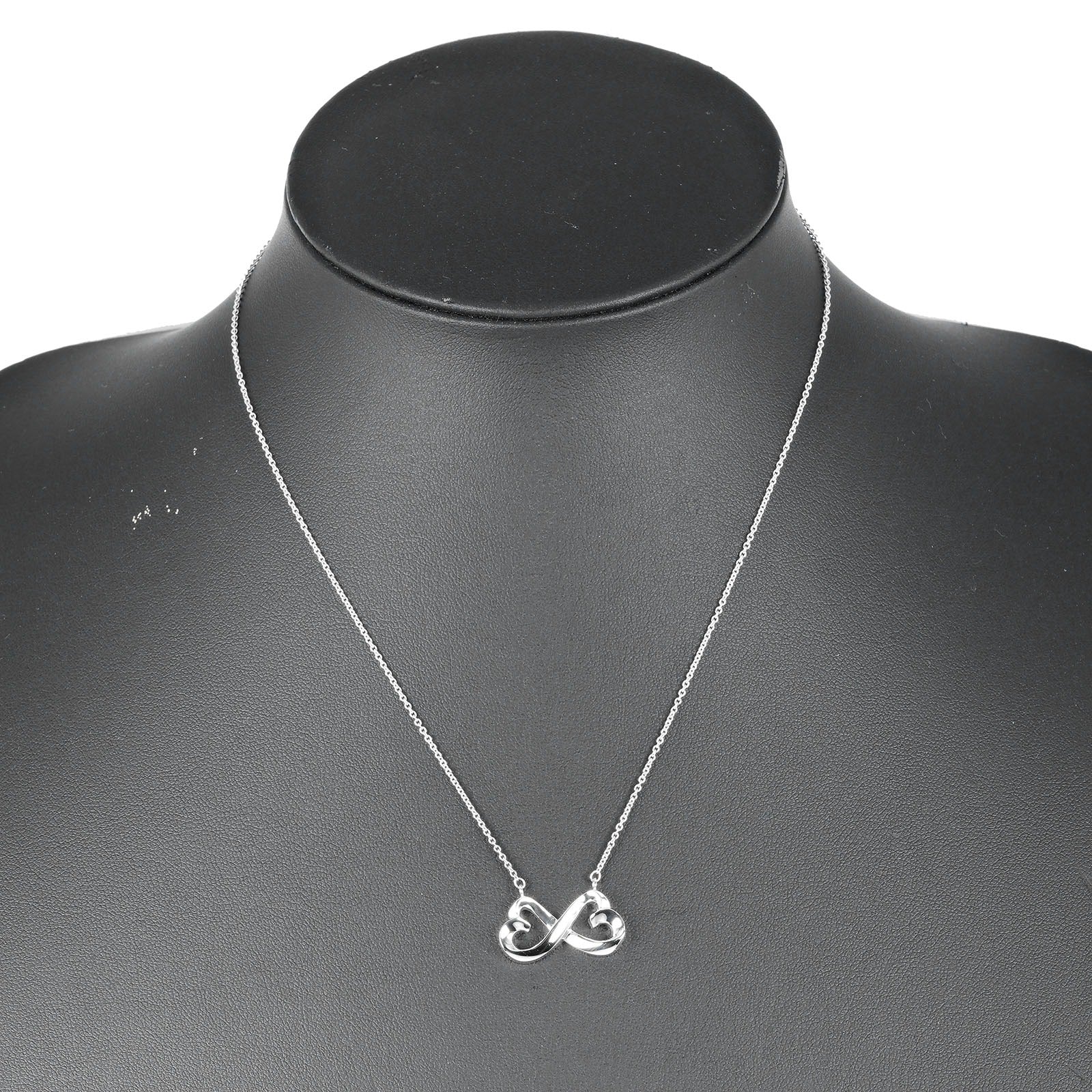 Tiffany & Co Silver Double Loving Heart Necklace