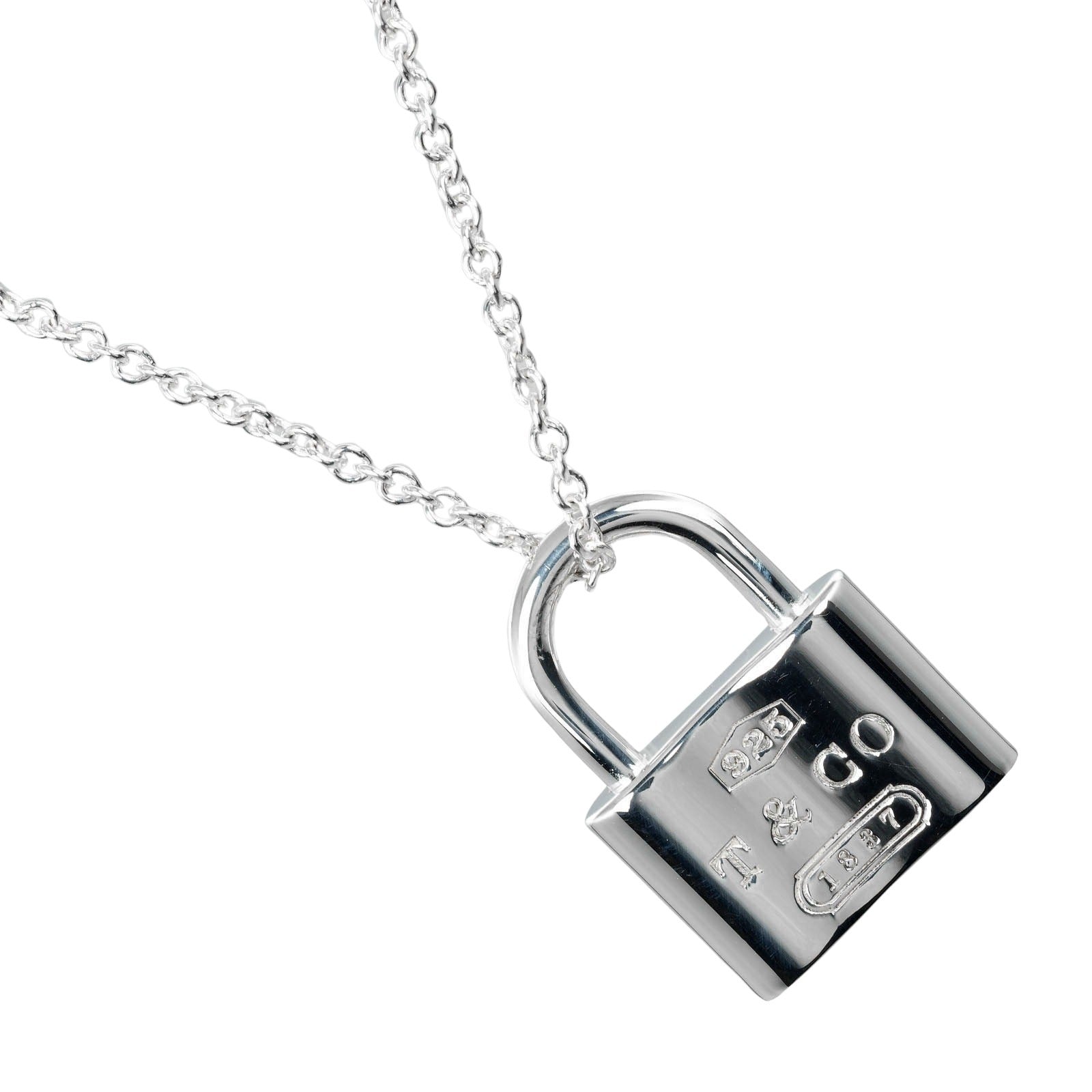 Tiffany & Co Silver 1837 Lock Necklace