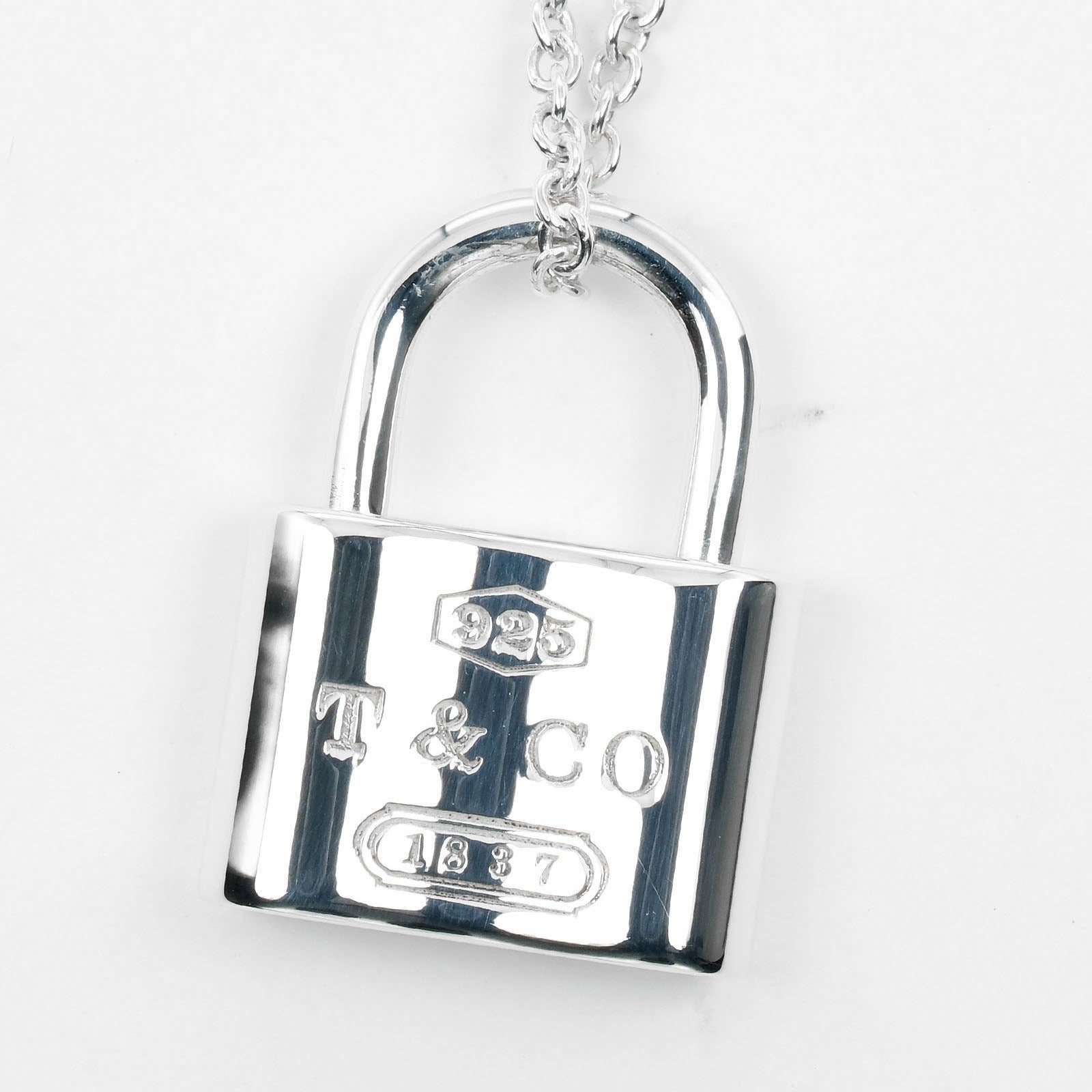 Tiffany & Co Silver 1837 Lock Necklace