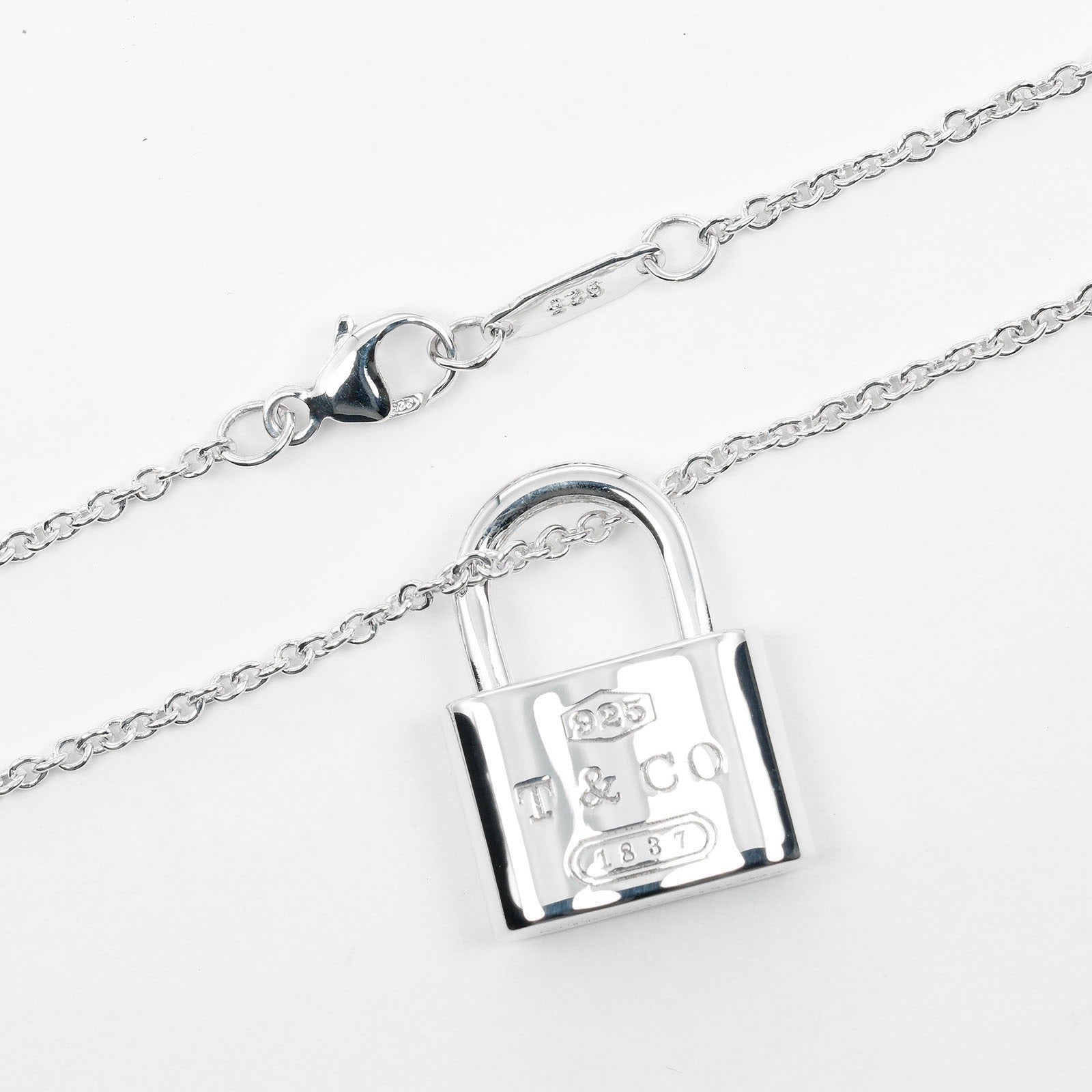 Tiffany & Co Silver 1837 Lock Necklace