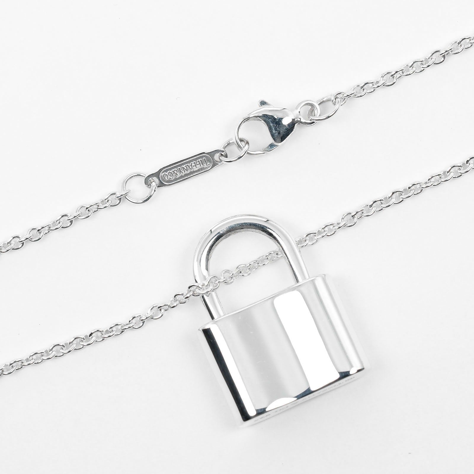 Tiffany & Co Silver 1837 Lock Necklace