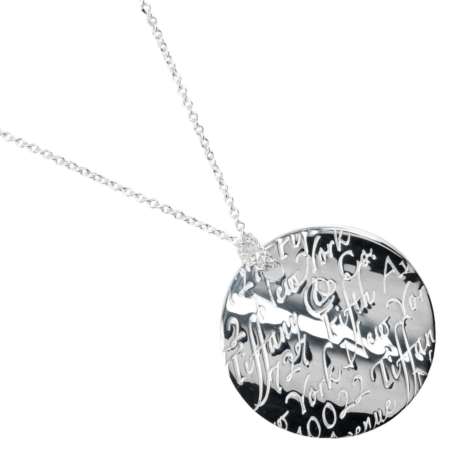 Tiffany & Co Silver 925 Notes Round Tag Necklace