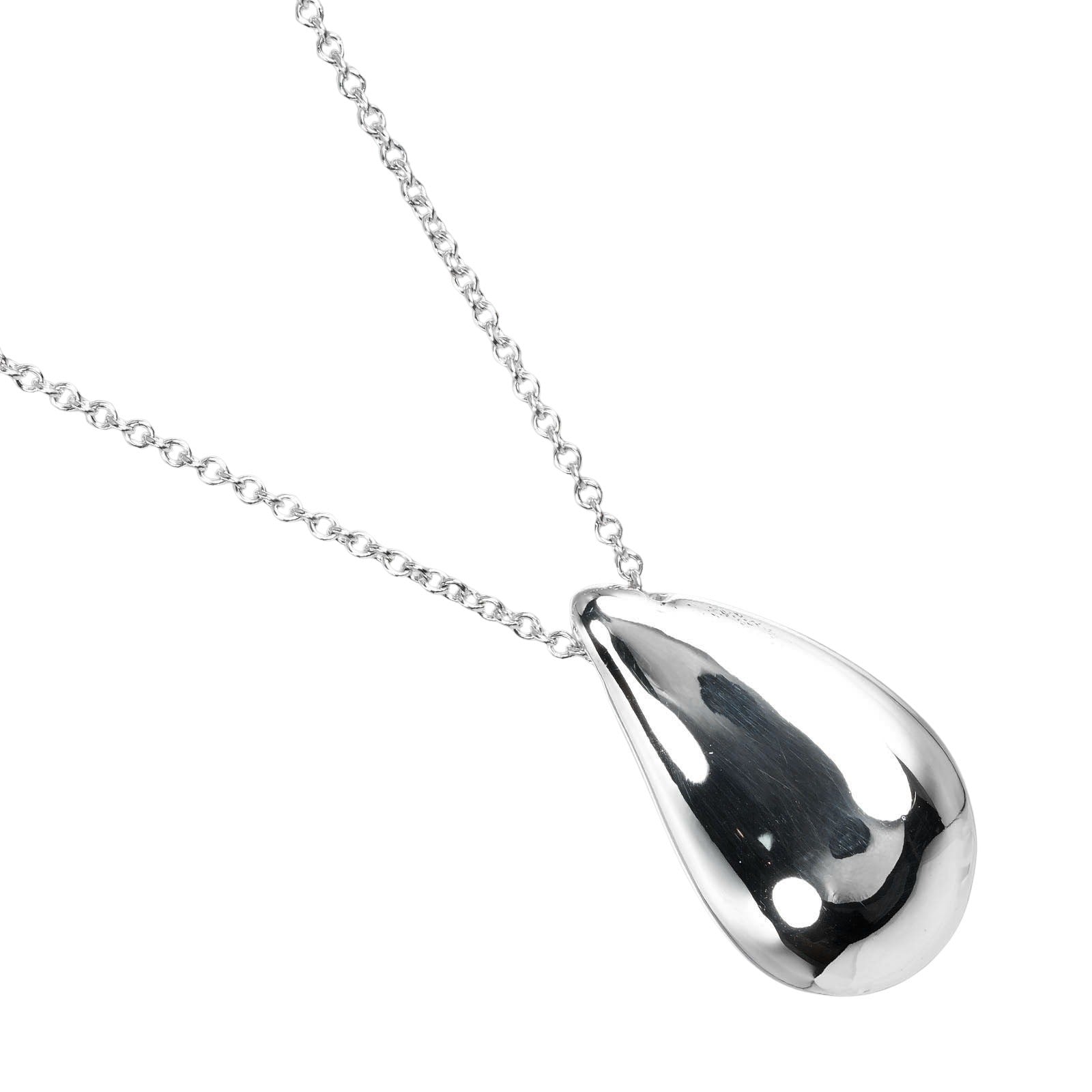 Tiffany & Co Teardrop Large Silver Necklace