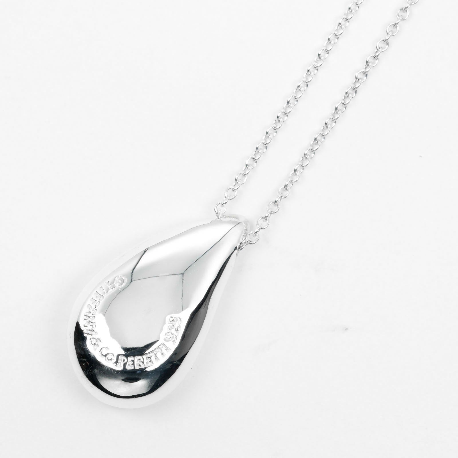 Tiffany & Co Teardrop Large Silver Necklace