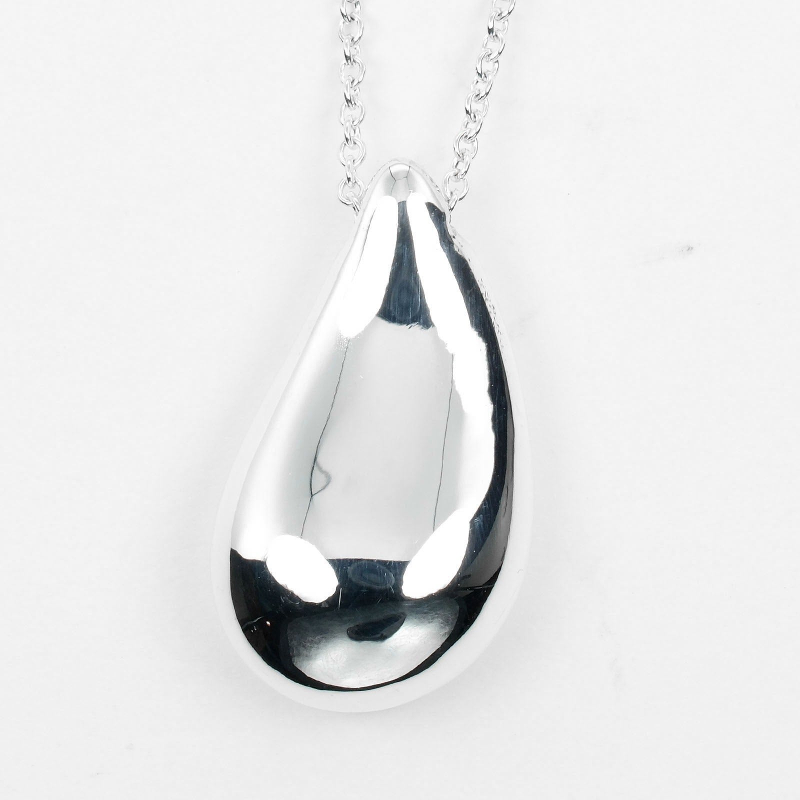 Tiffany & Co Teardrop Large Silver Necklace