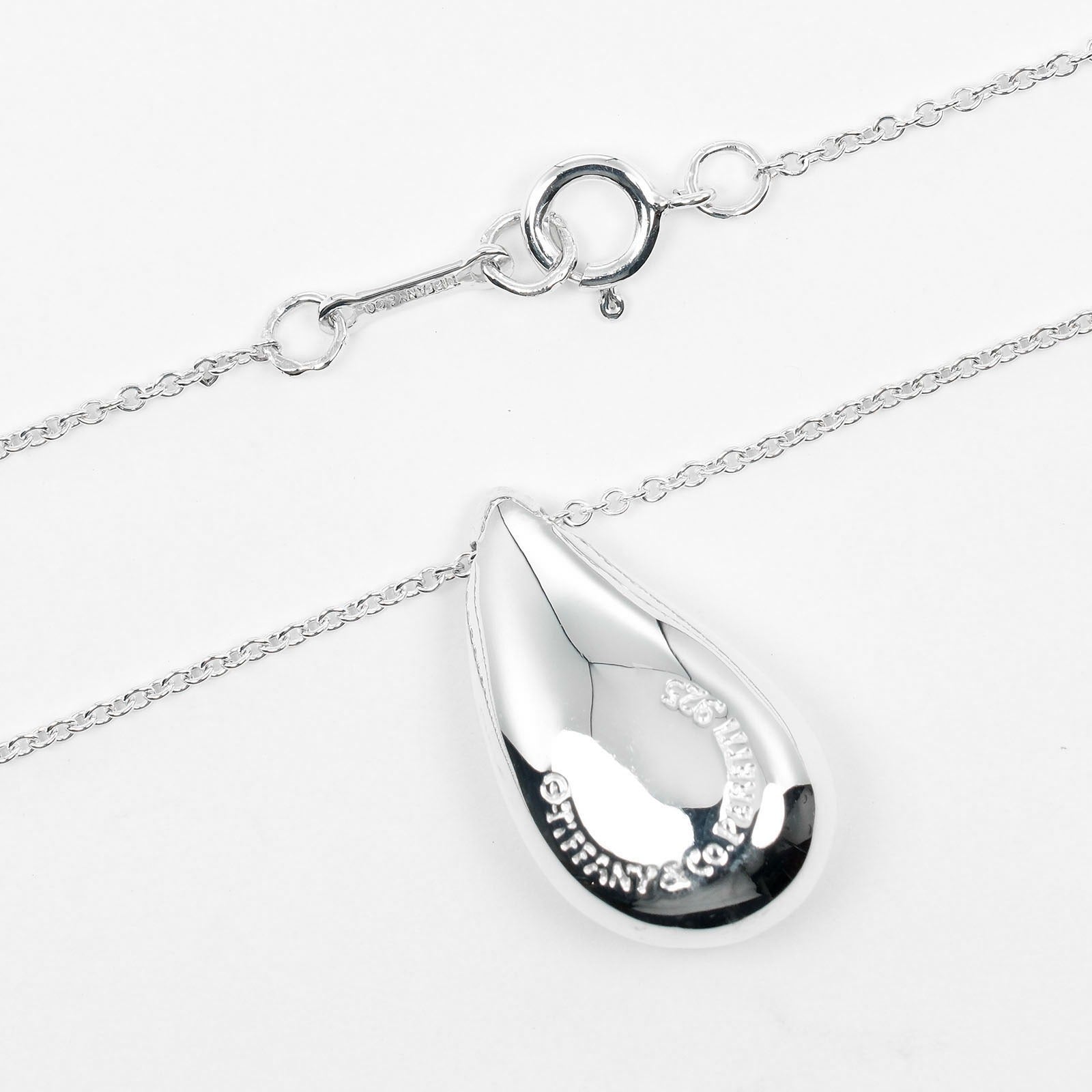 Tiffany & Co Teardrop Large Silver Necklace