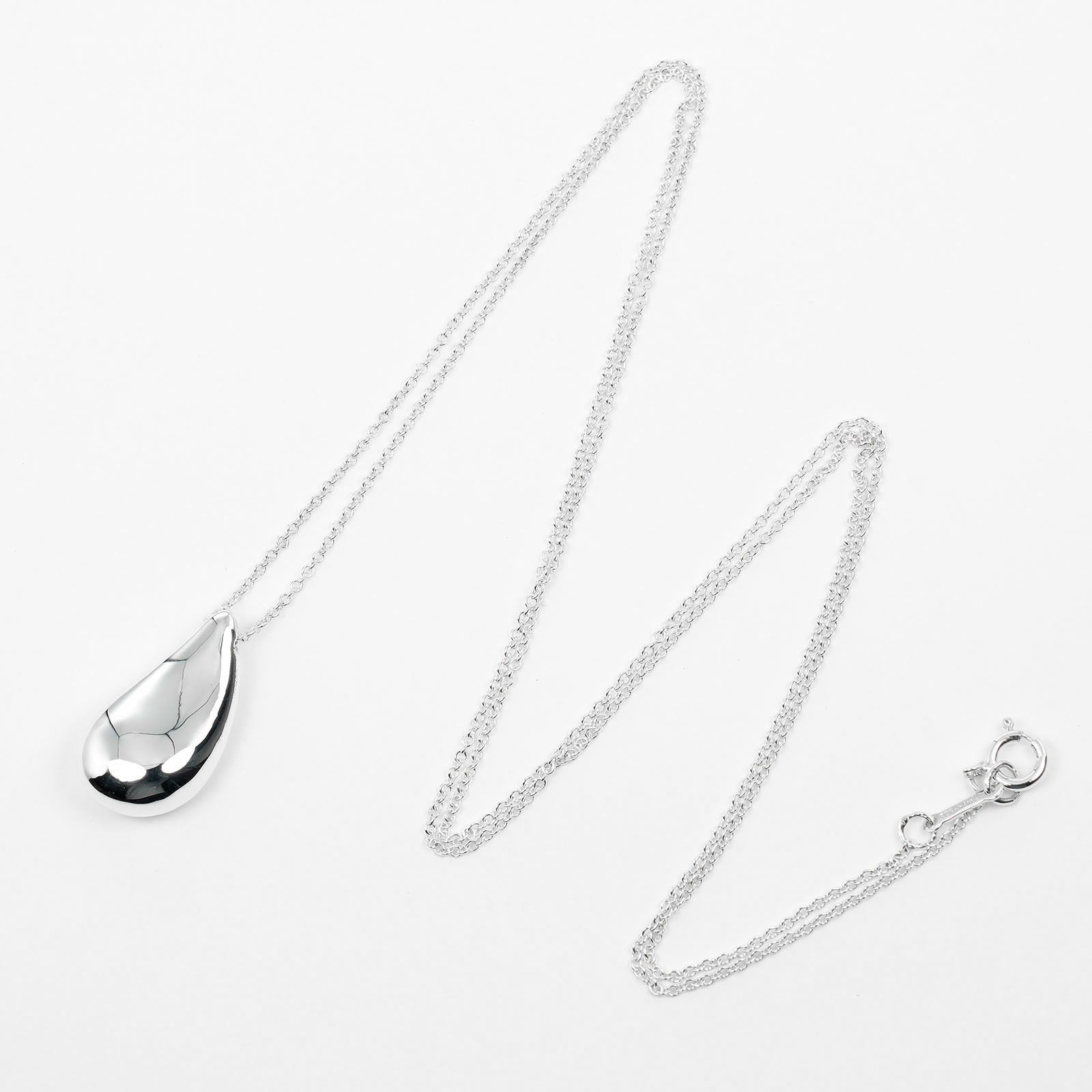 Tiffany & Co Teardrop Large Silver Necklace