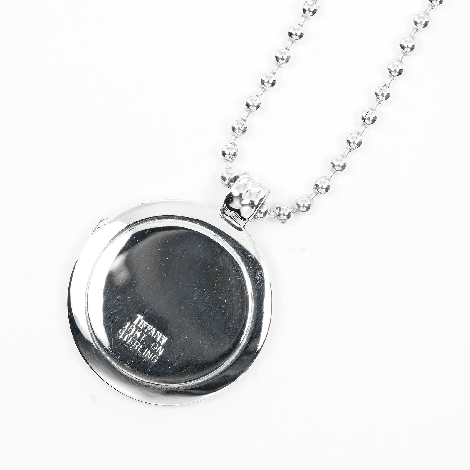 Tiffany & Co Silver 925 K18YG Coin Necklace