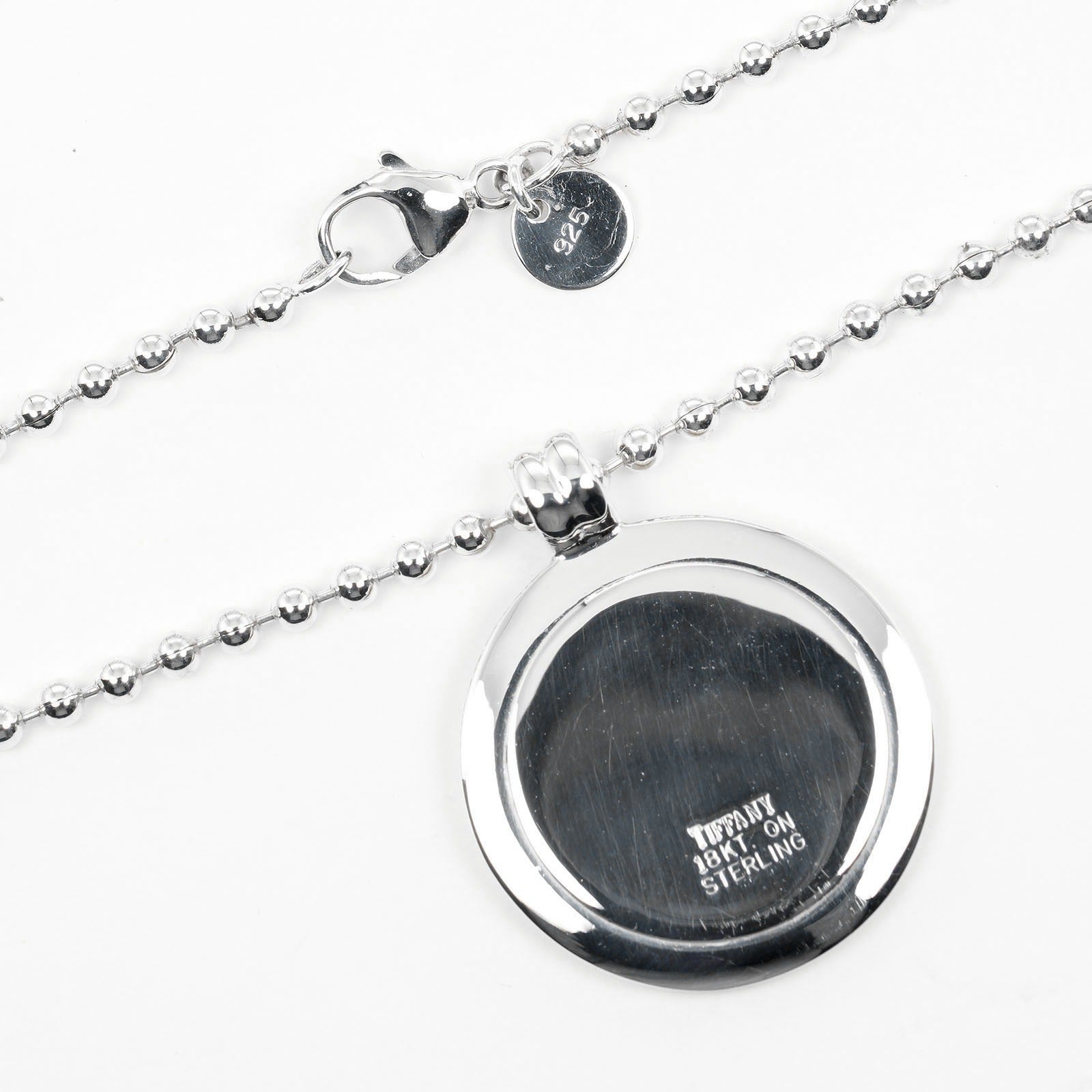 Tiffany & Co Silver 925 K18YG Coin Necklace