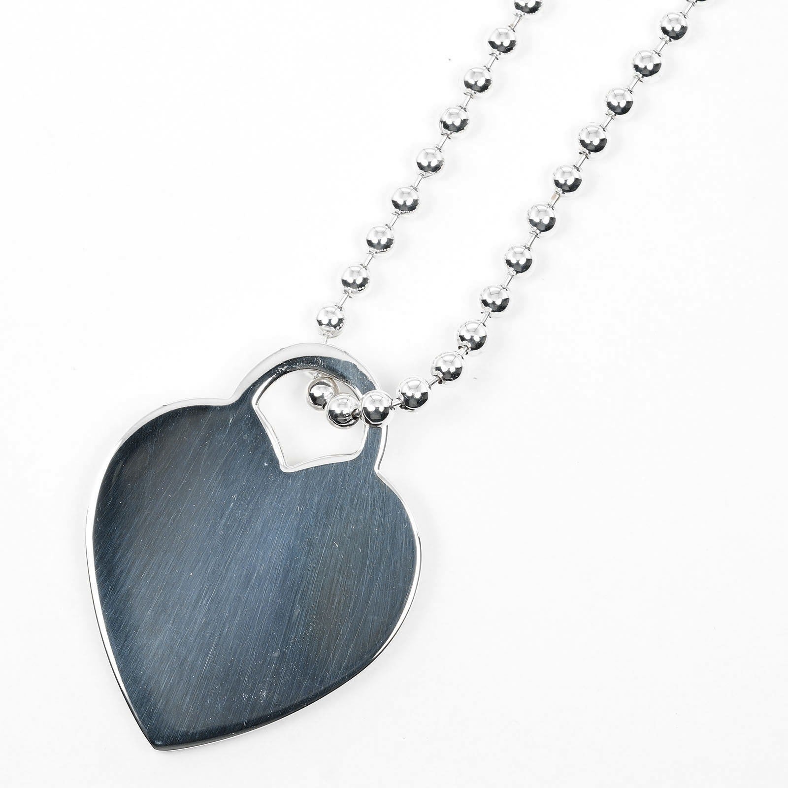 Tiffany & Co Silver Heart Tag Necklace