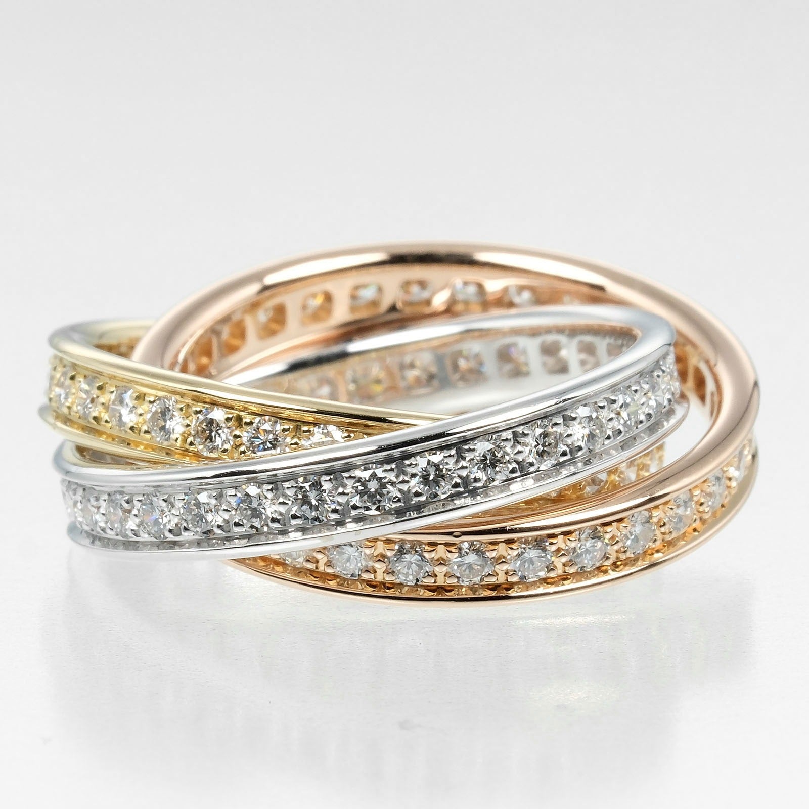 Cartier Trinity Ring K18 Gold Diamond