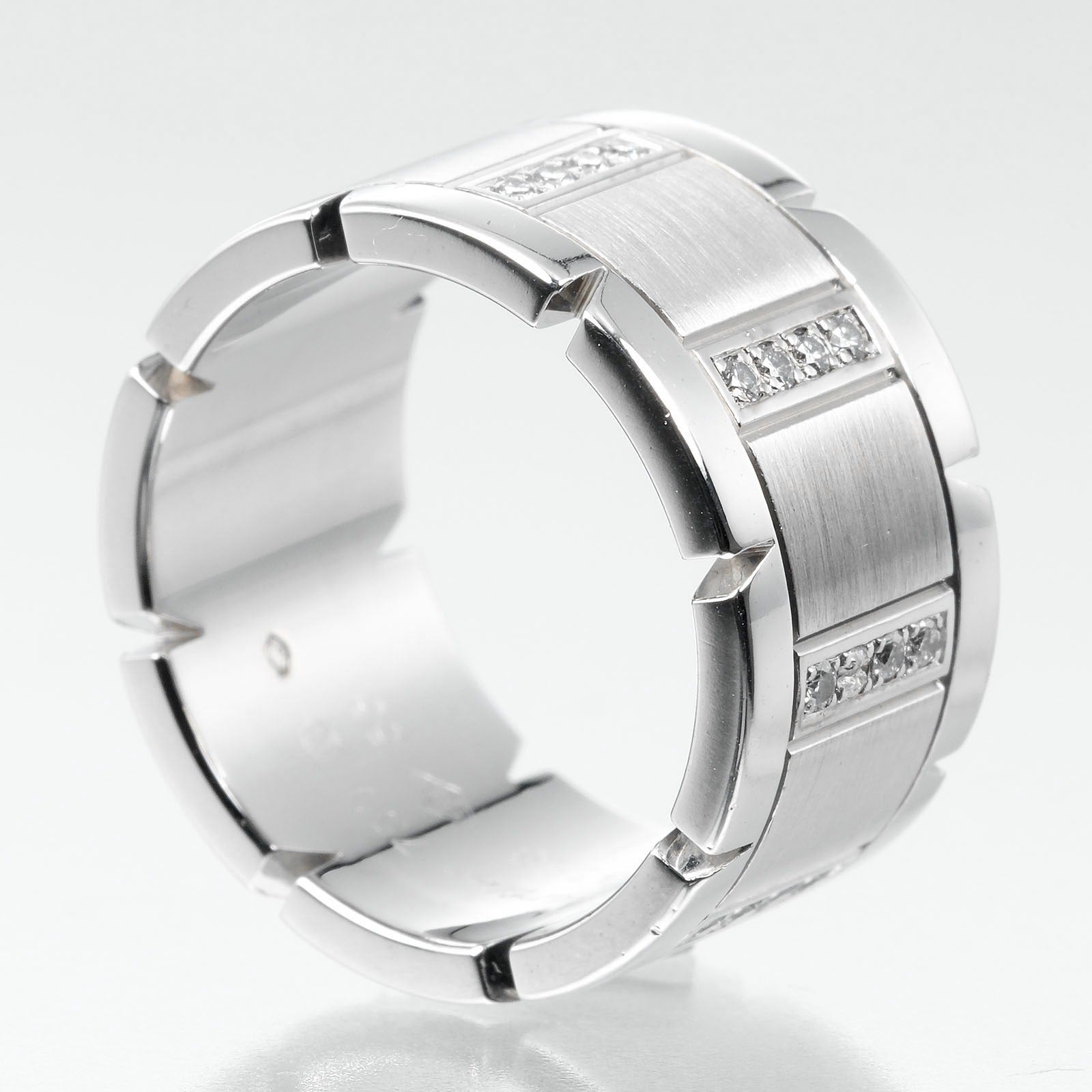 Cartier Tank Francaise Ring K18 White Gold Diamond