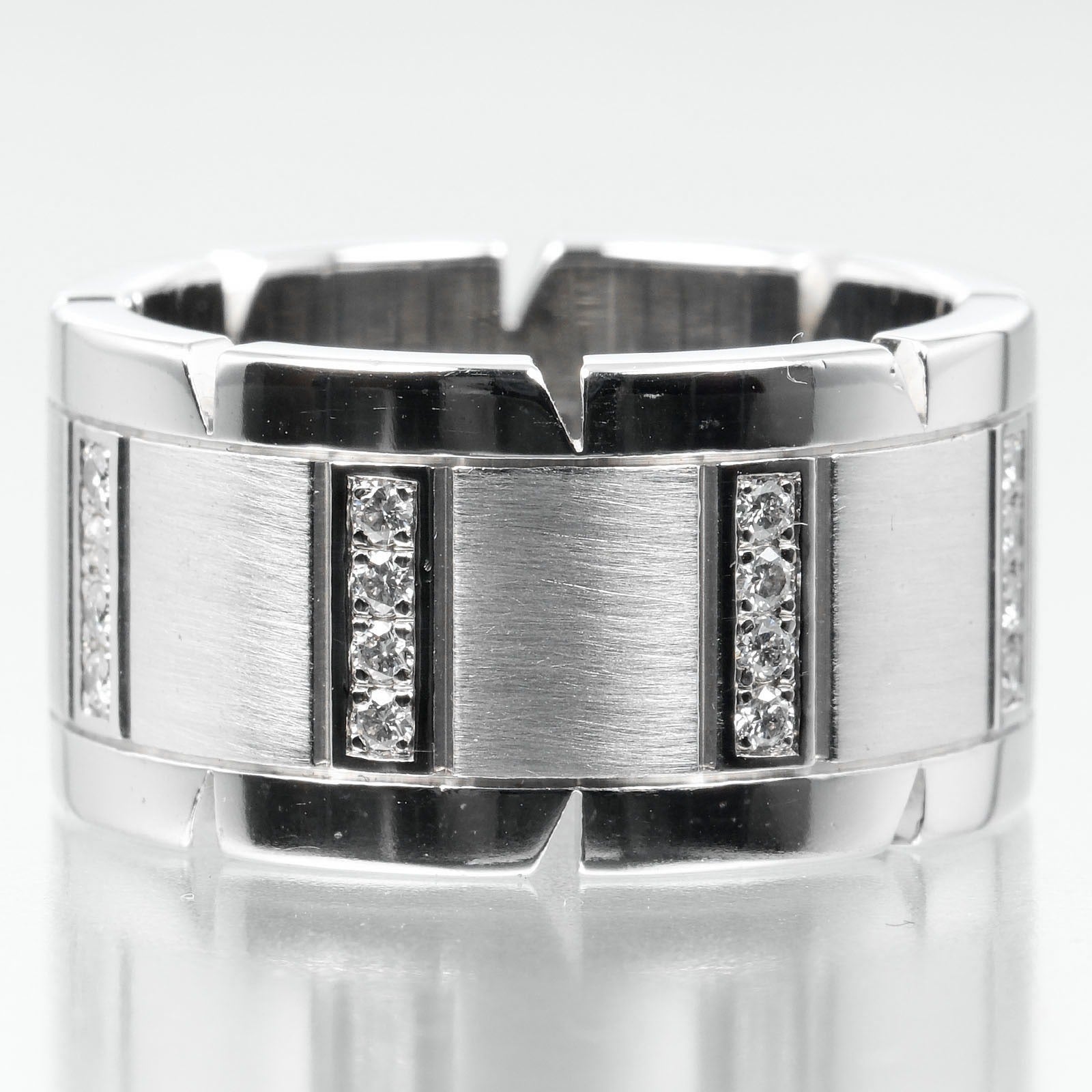 Cartier Tank Francaise Ring K18 White Gold Diamond