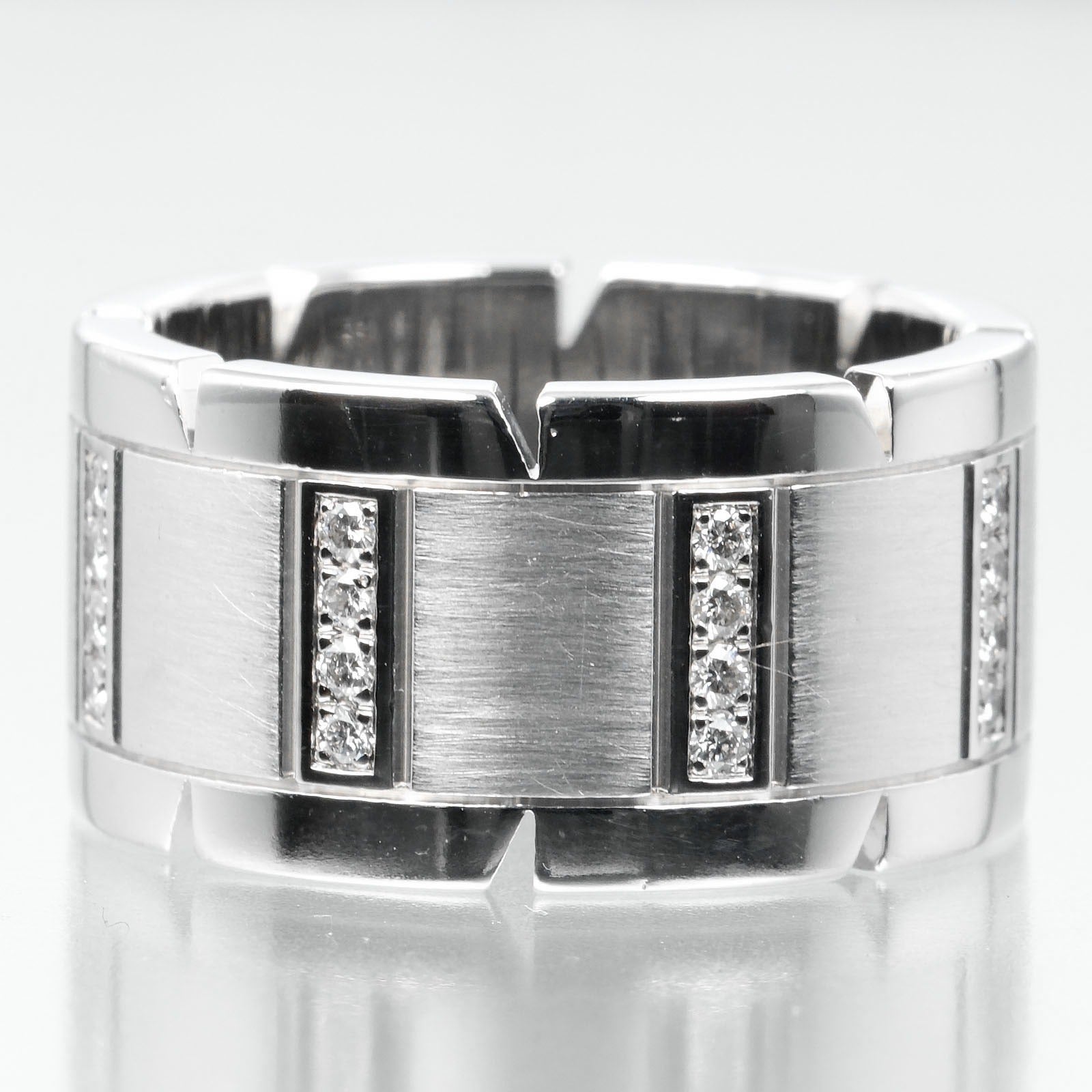 Cartier Tank Francaise Ring K18 White Gold Diamond