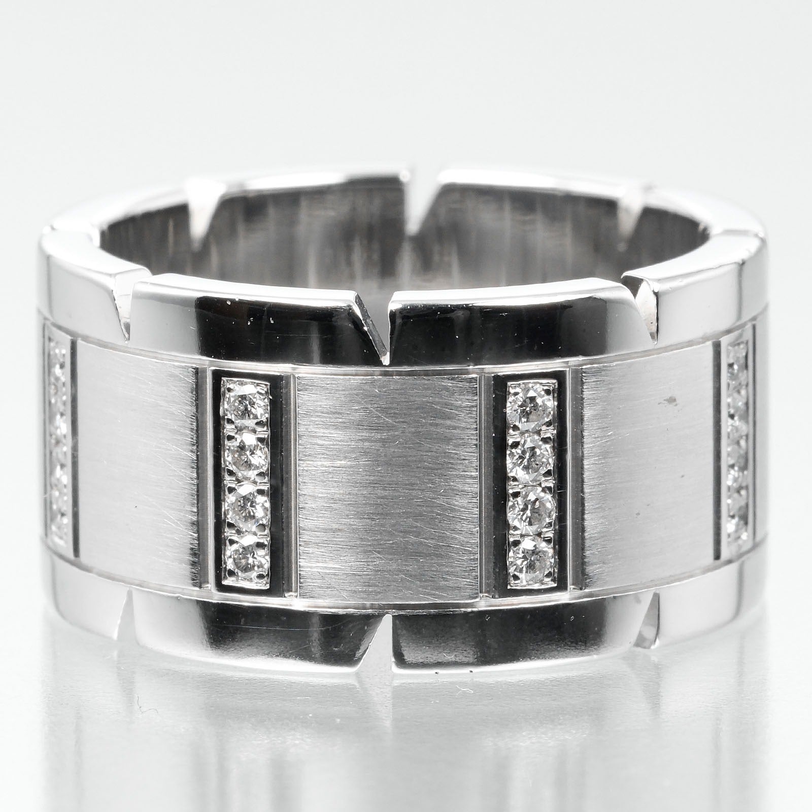 Cartier Tank Francaise Ring K18 White Gold Diamond