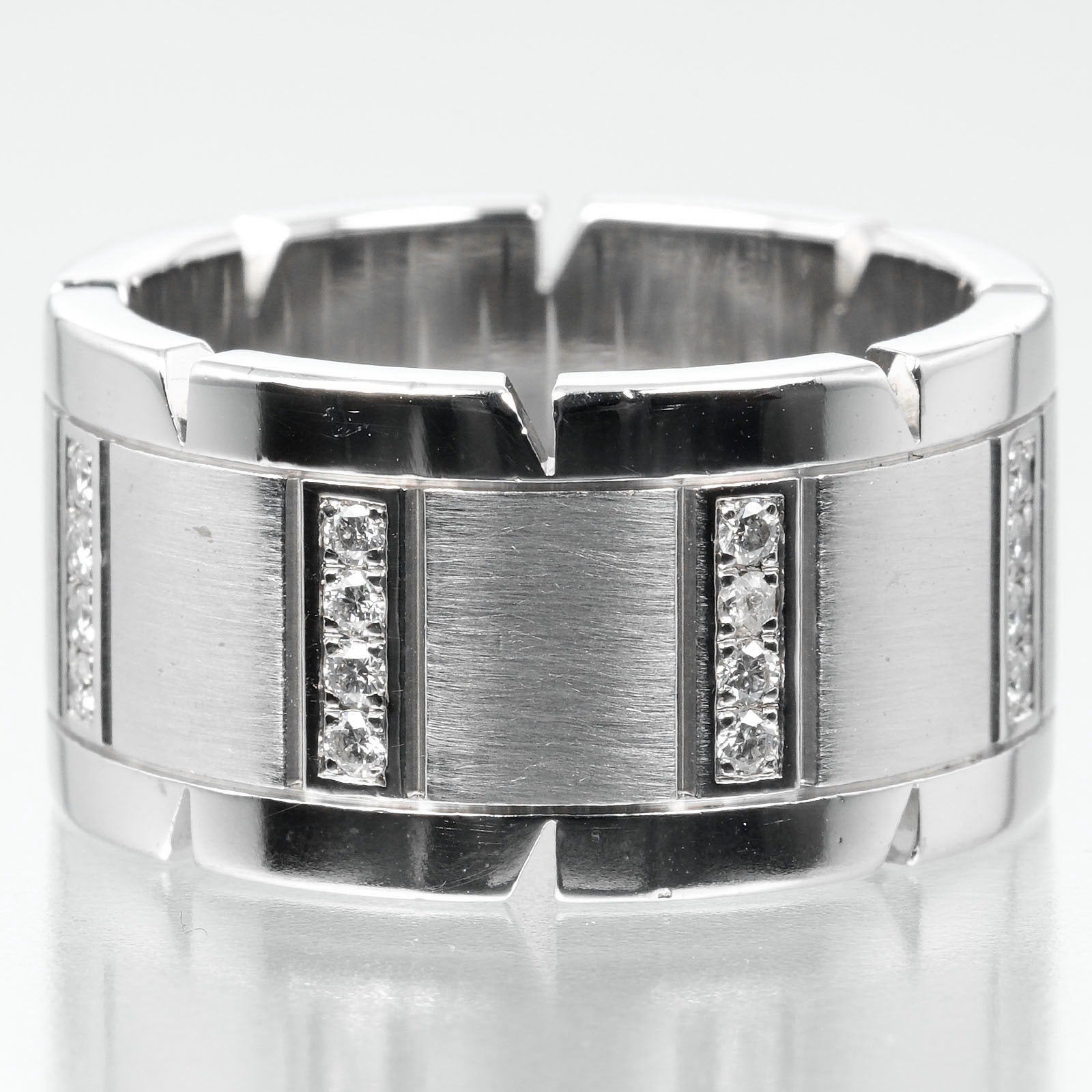 Cartier Tank Francaise Ring K18 White Gold Diamond