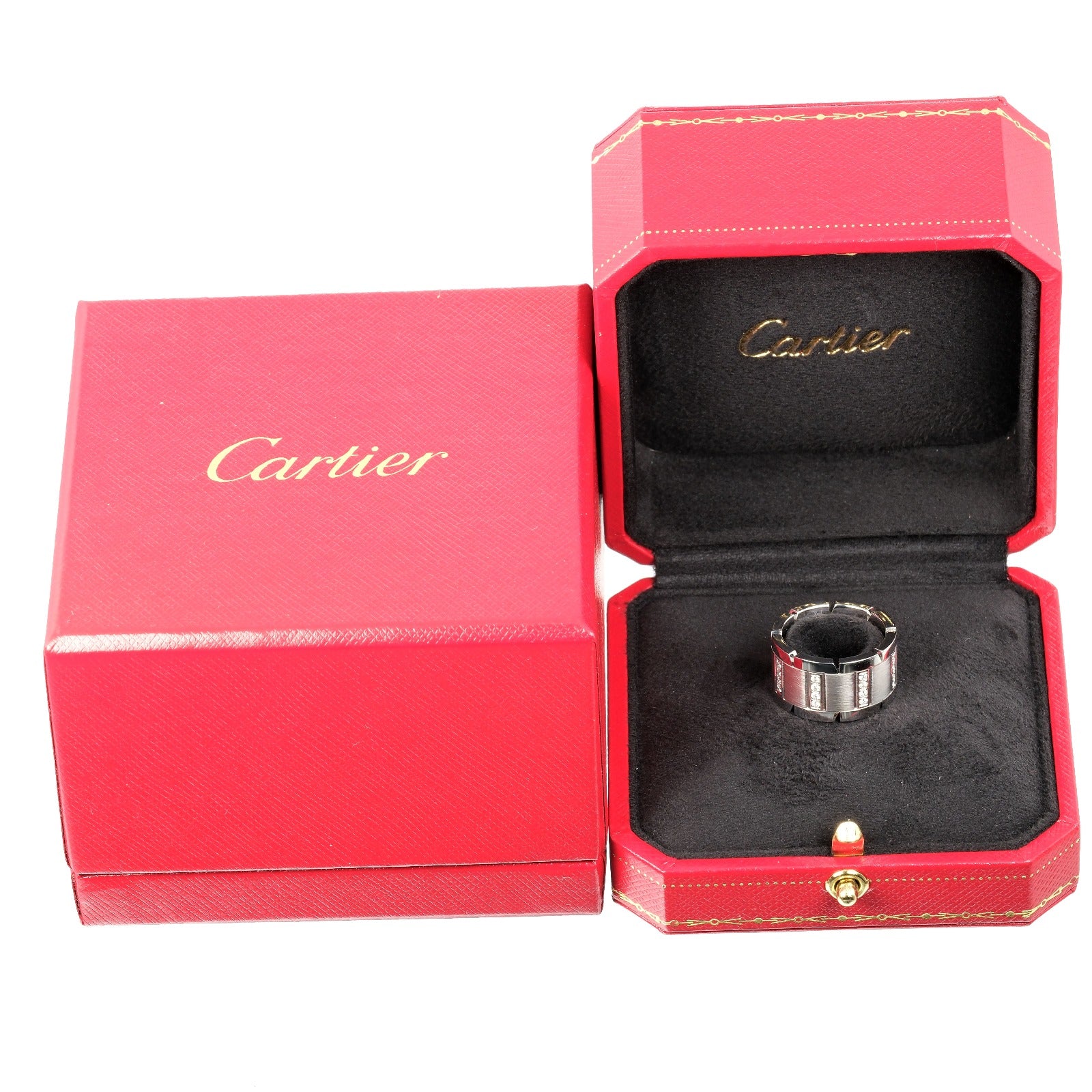 Cartier Tank Francaise Ring K18 White Gold Diamond