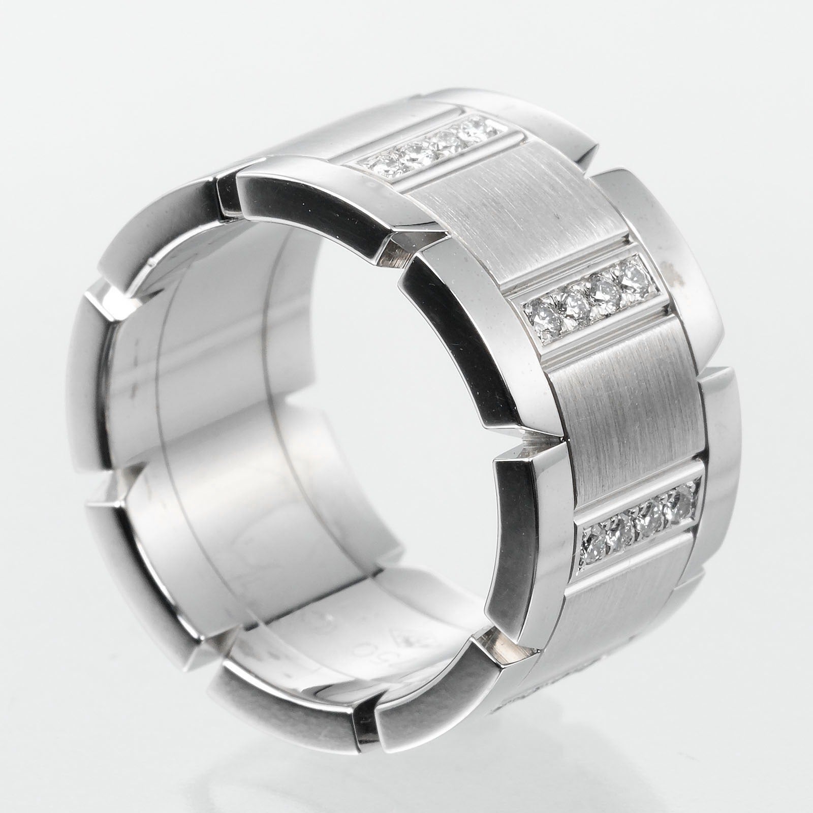 Cartier Tank Francaise Ring K18 White Gold Diamond