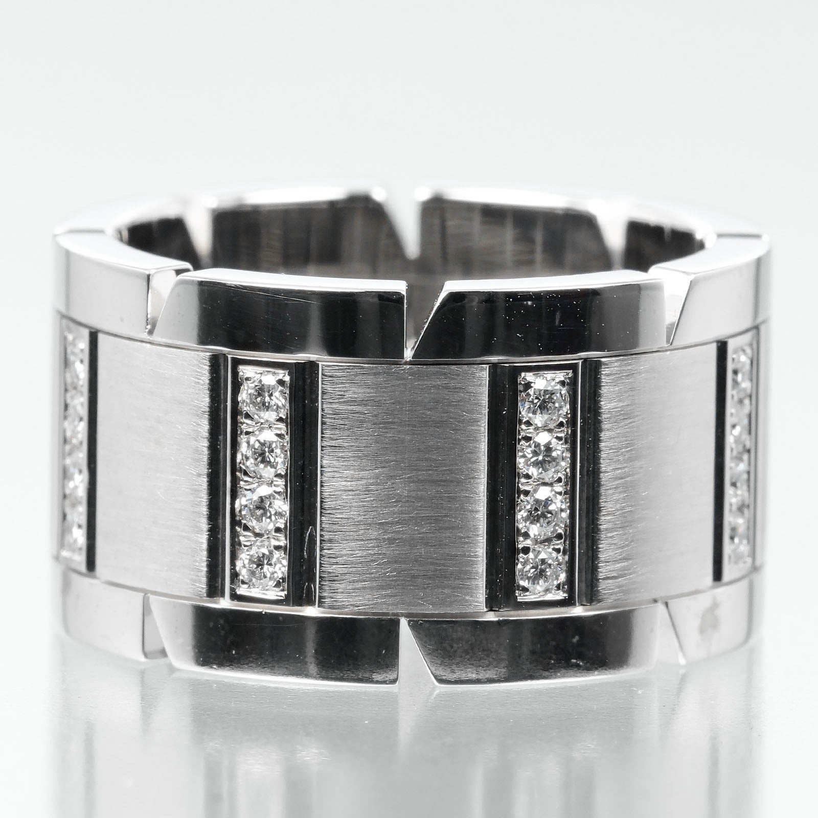 Cartier Tank Francaise Ring K18 White Gold Diamond