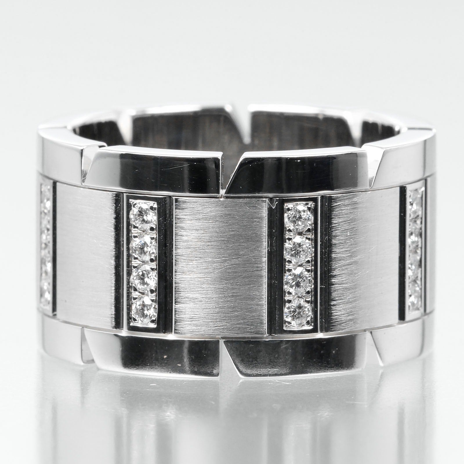 Cartier Tank Francaise Ring K18 White Gold Diamond