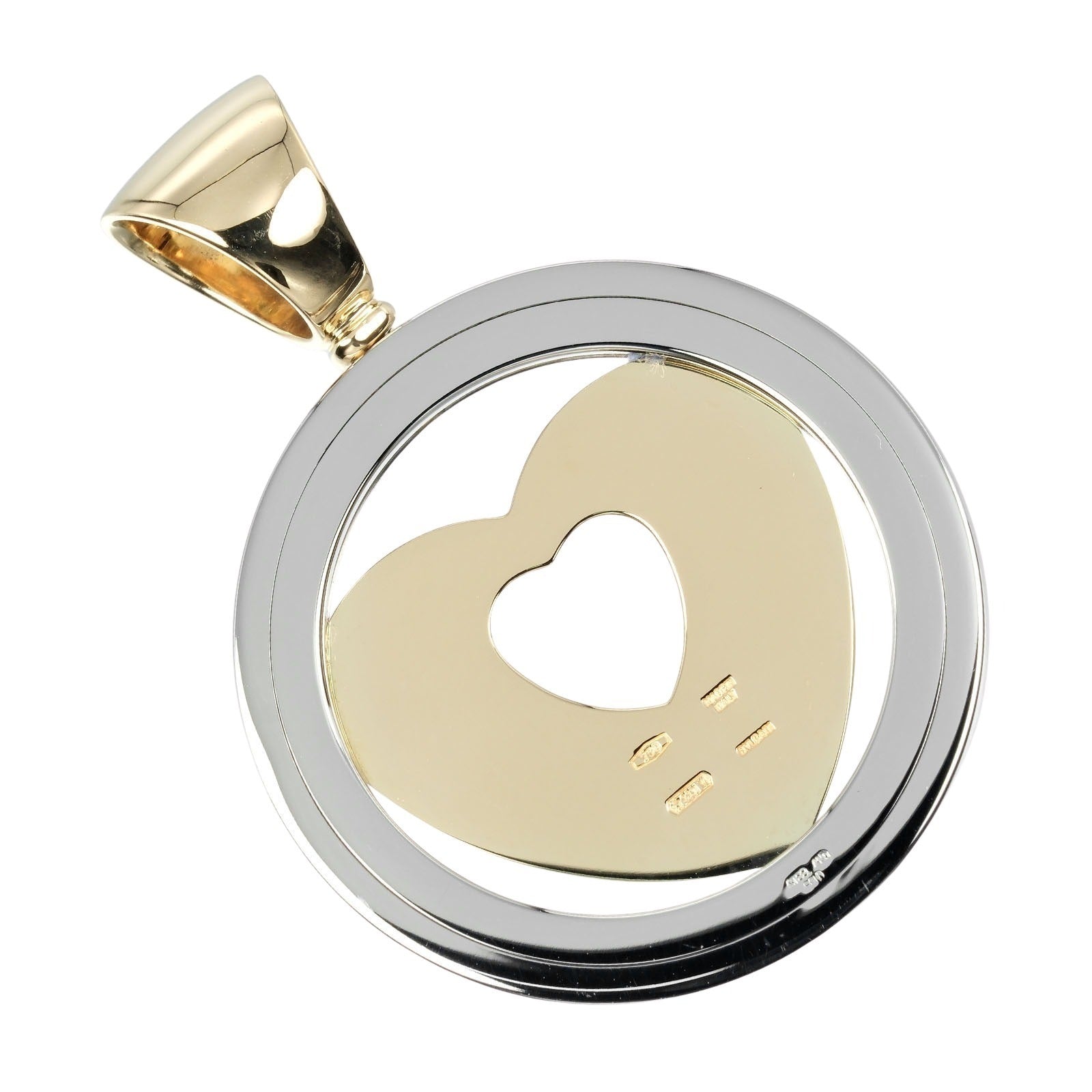 Bvlgari K18 Gold Stainless Steel Heart Pendant