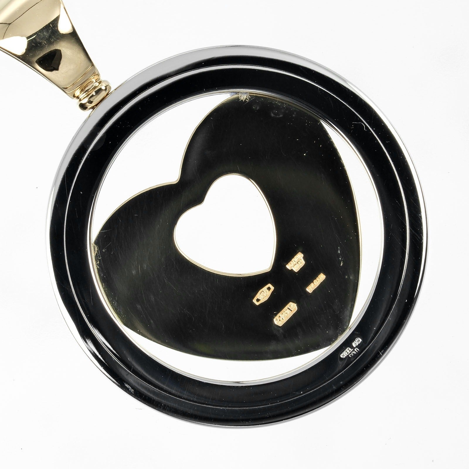 Bvlgari K18 Gold Stainless Steel Heart Pendant