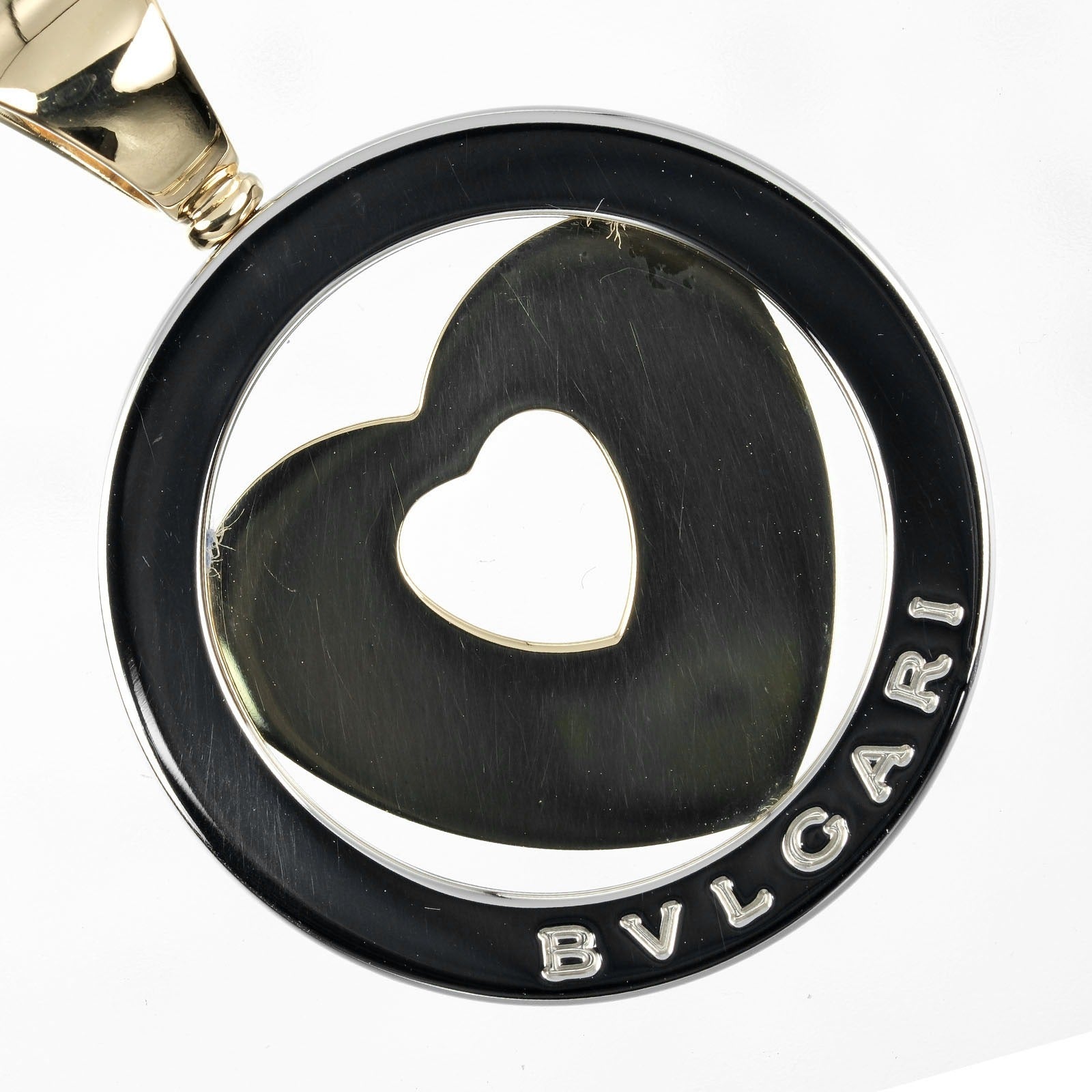 Bvlgari K18 Gold Stainless Steel Heart Pendant