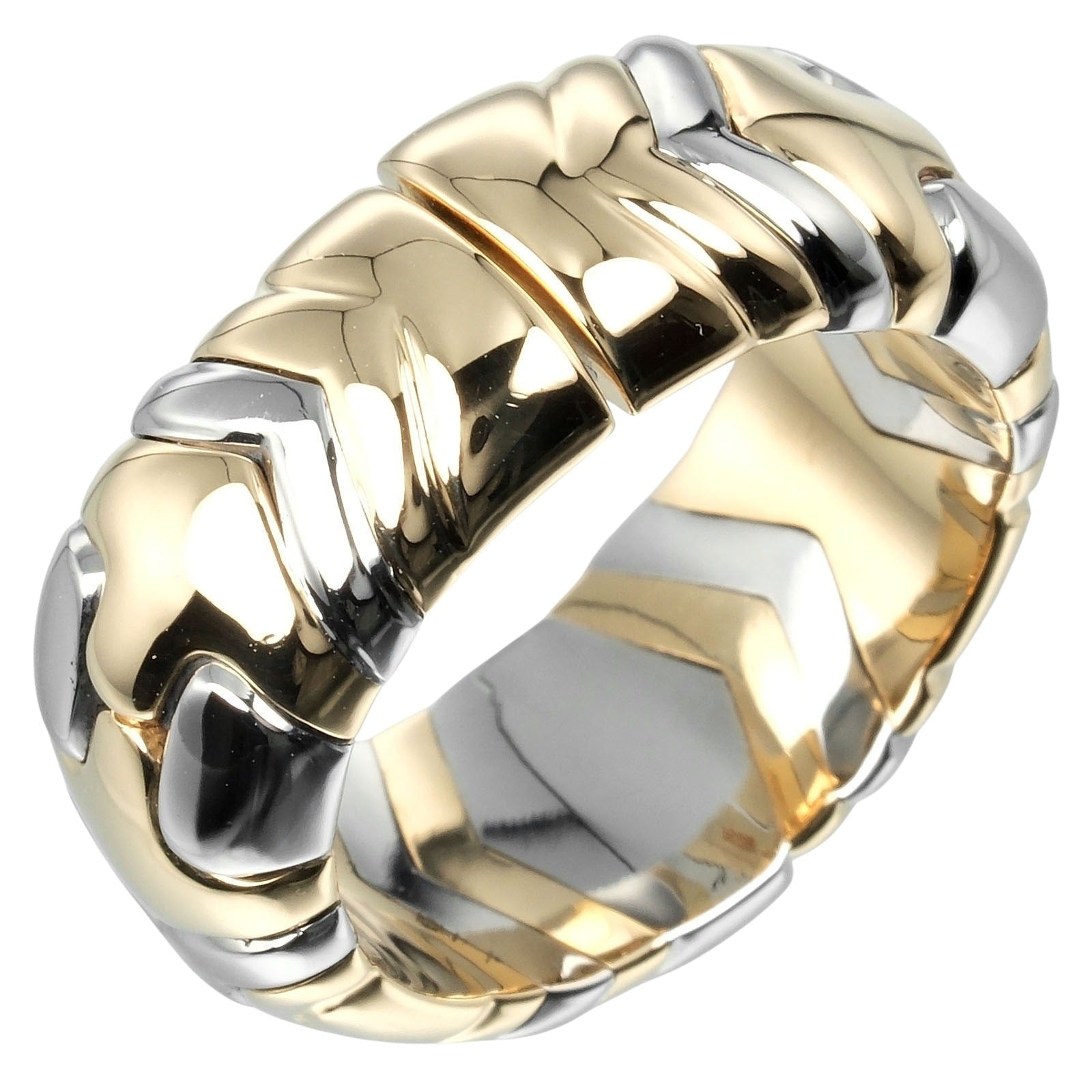 Bvlgari Alveare Ring K18 Yellow Gold Stainless Steel