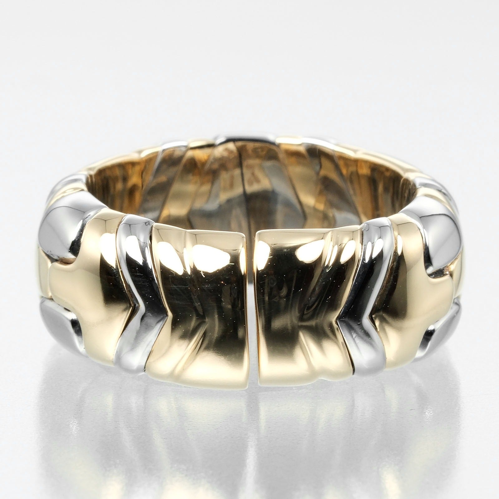 Bvlgari Alveare Ring K18 Yellow Gold Stainless Steel