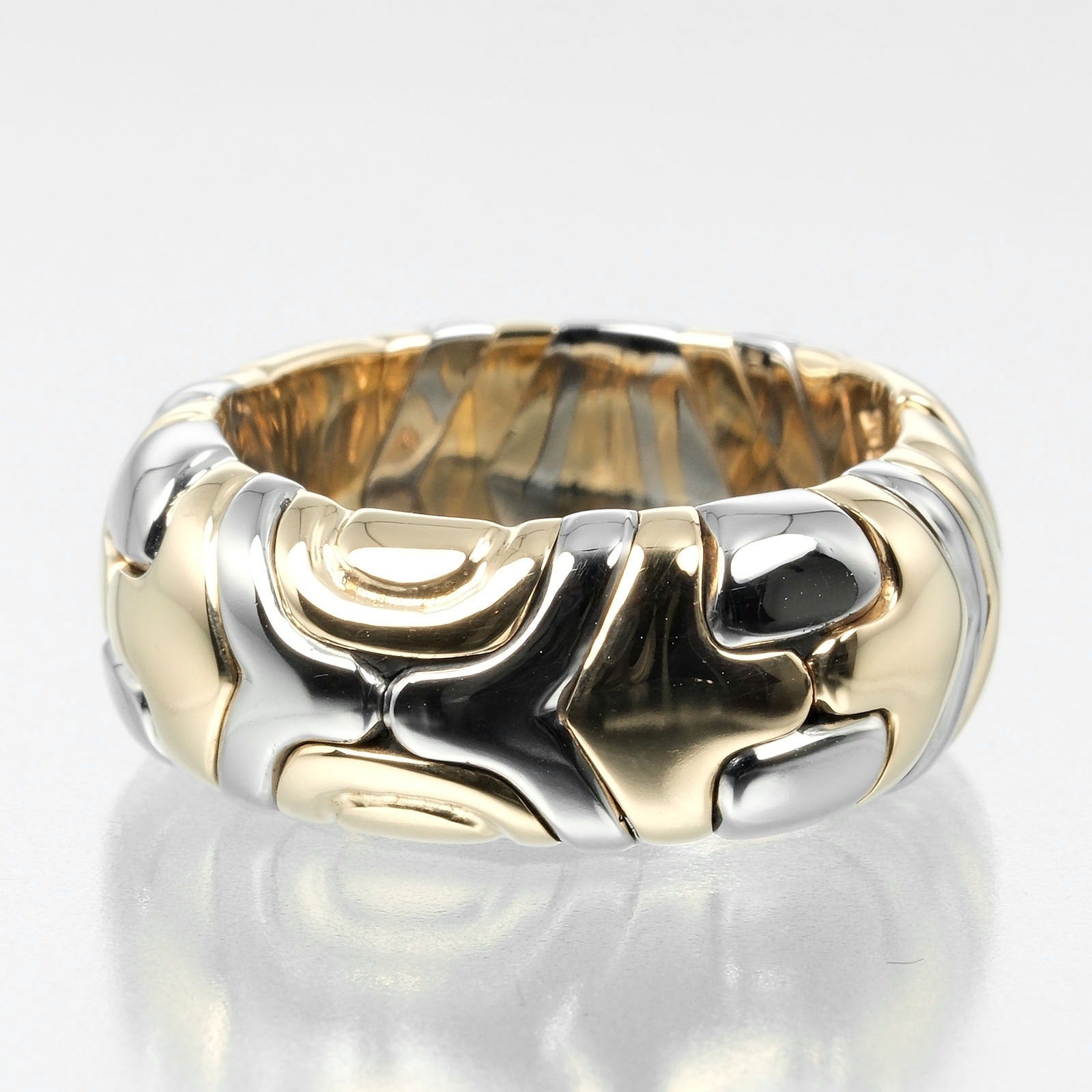 Bvlgari Alveare Ring K18 Yellow Gold Stainless Steel