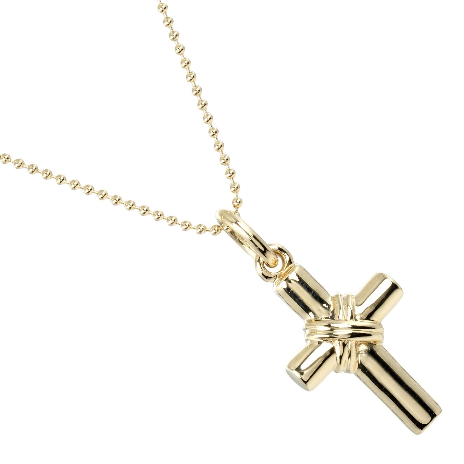 Tiffany & Co Signature Cross Necklace K18 Yellow Gold