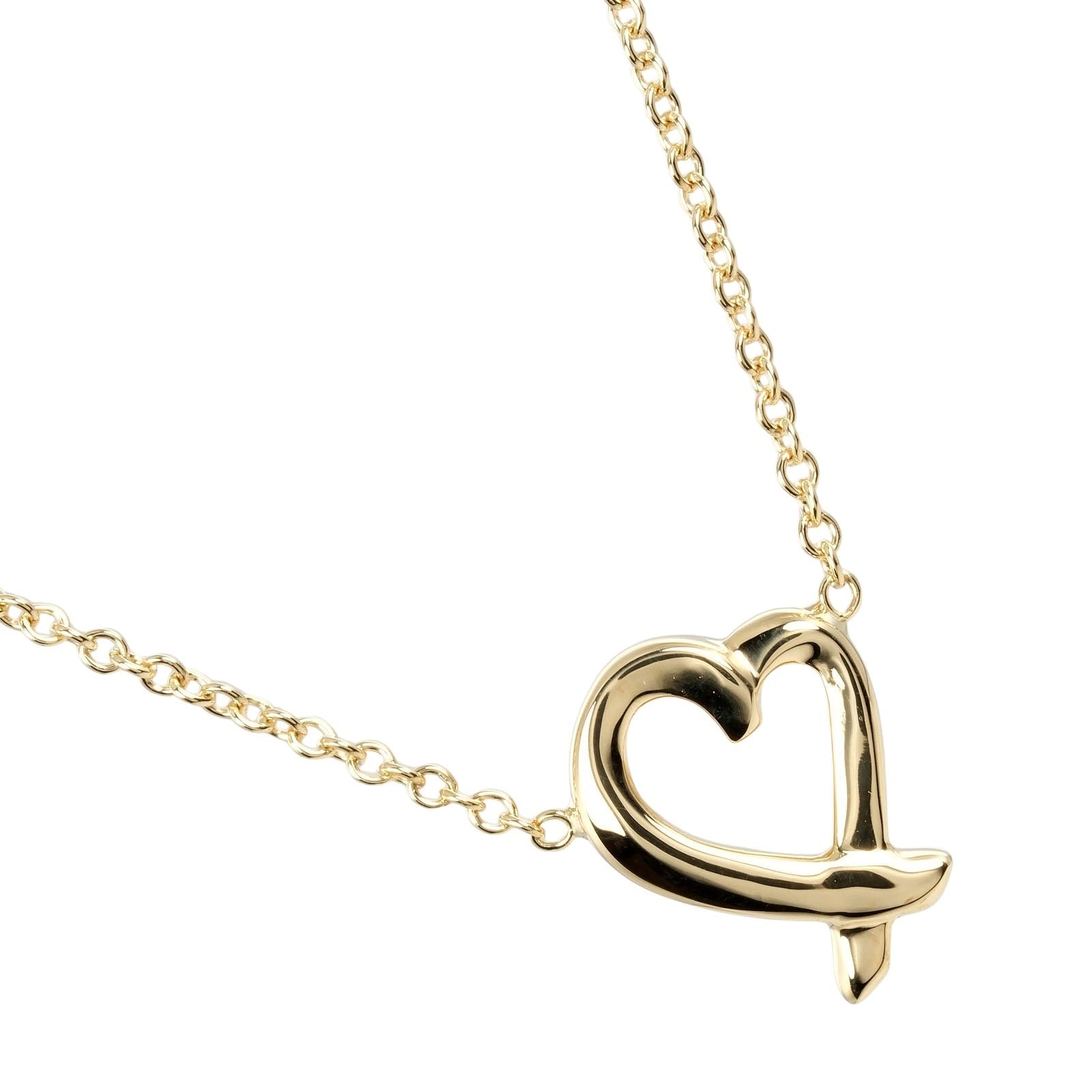 Tiffany & Co Loving Heart Necklace K18 YG