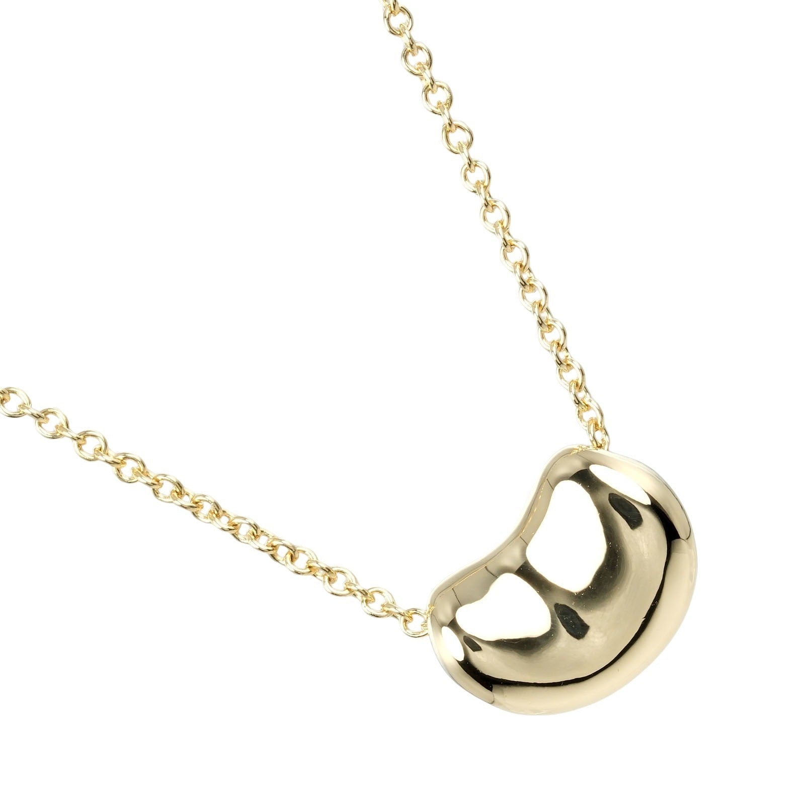 Tiffany & Co K18 Yellow Gold Bean Necklace